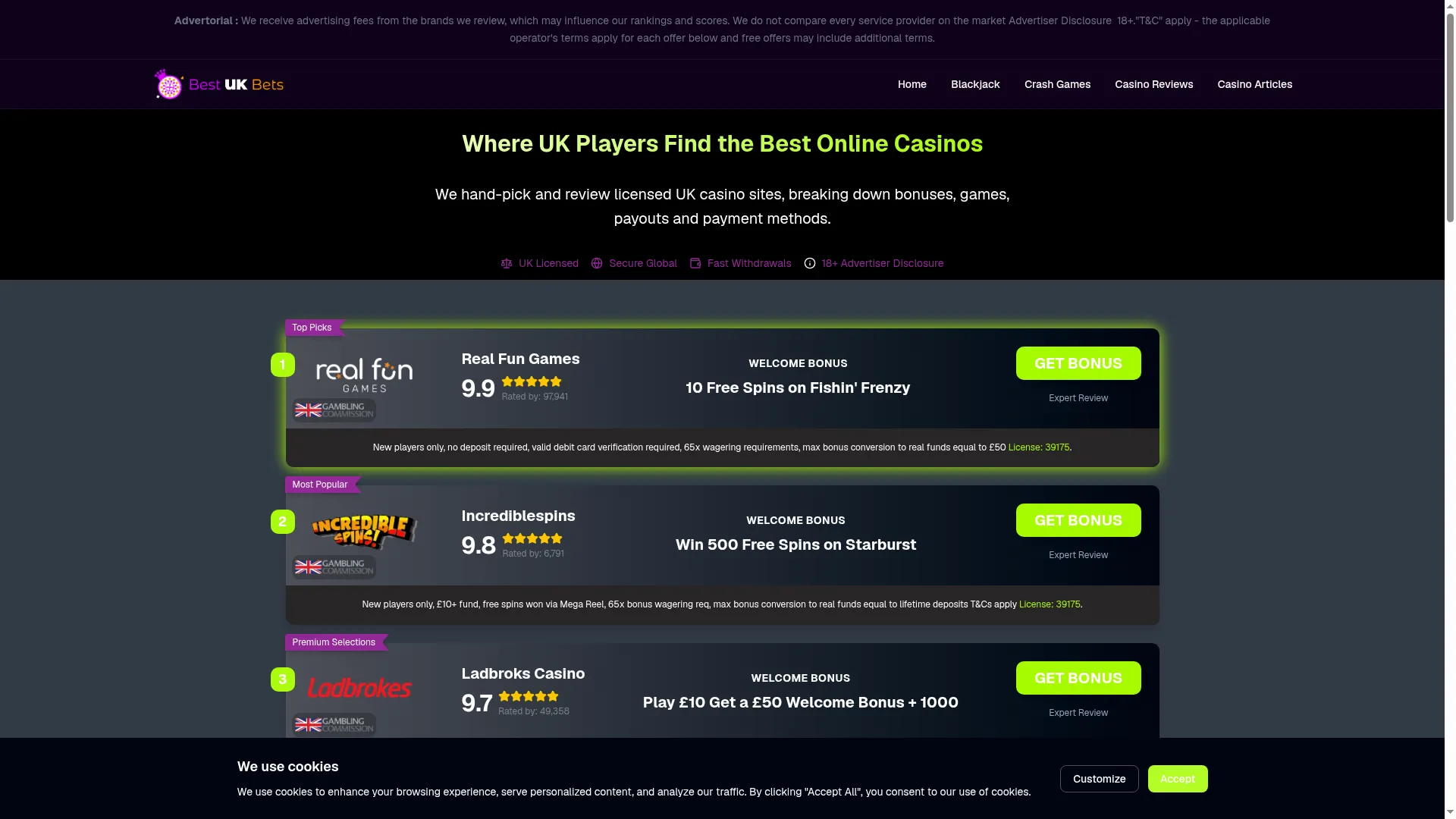 Bestsonlinecasinosuk.com