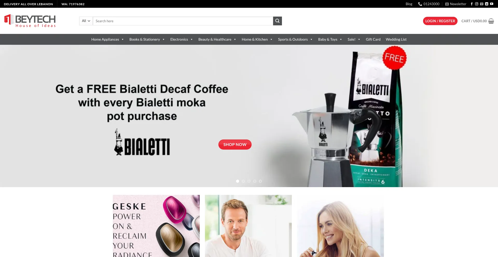 Website screenshot of Beytech.com.lb