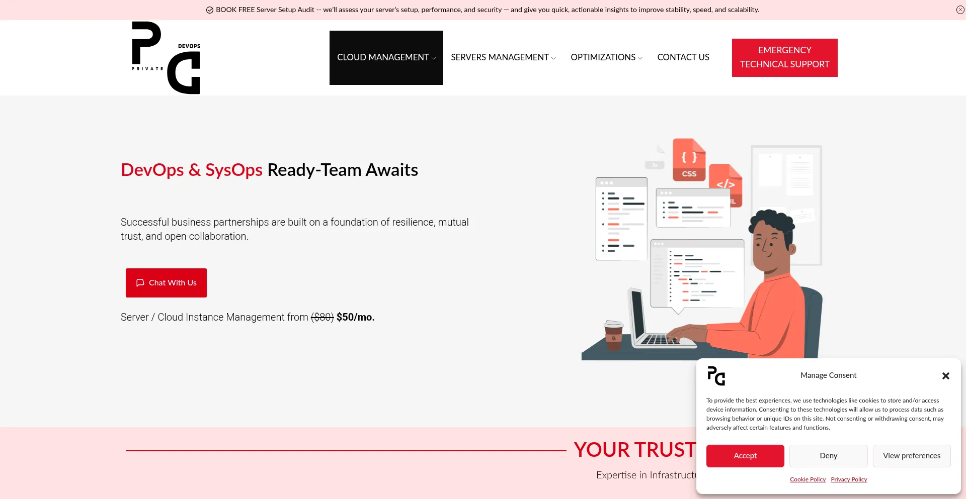 Website screenshot of Bgcode.com