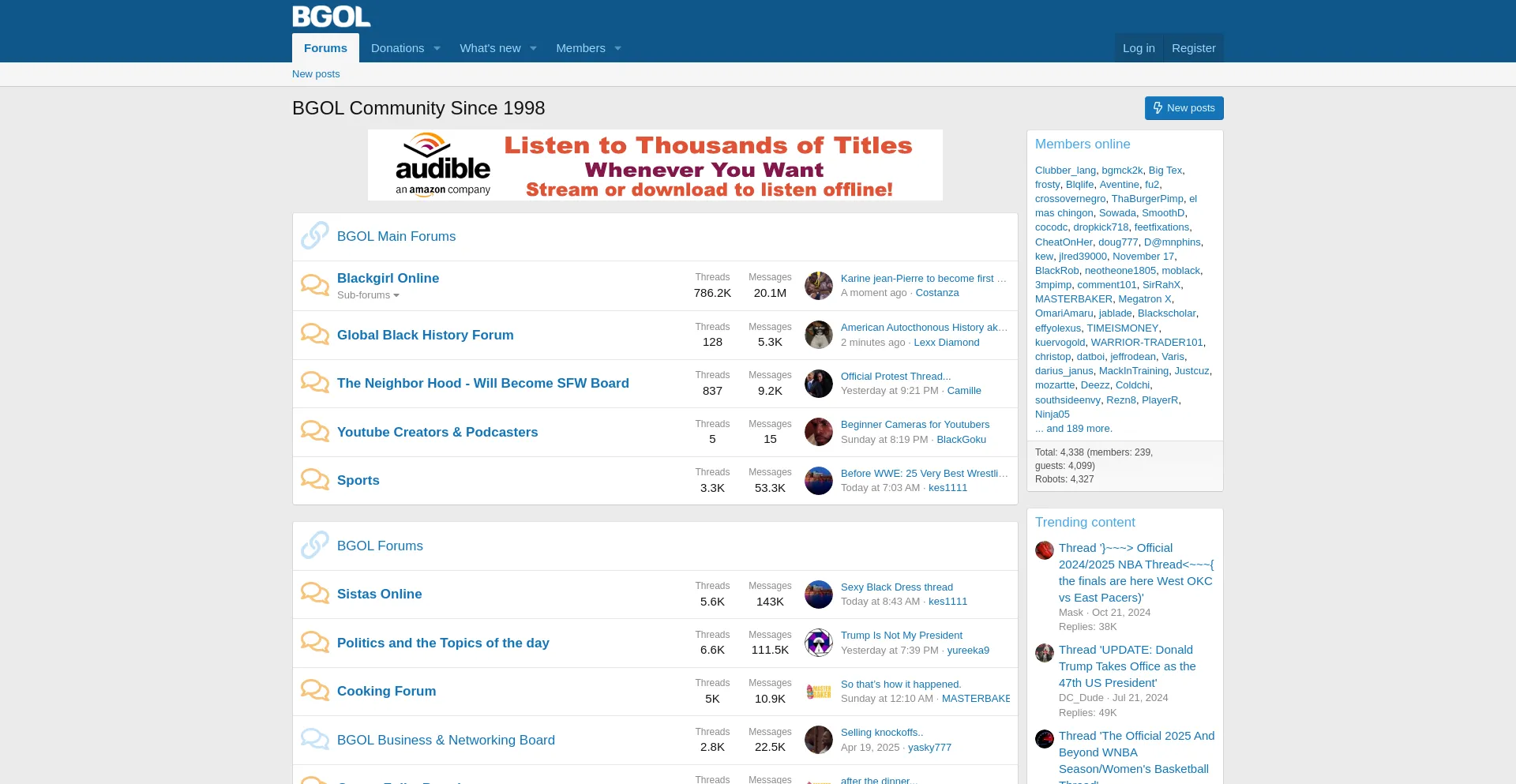 Website screenshot of Bgol.us