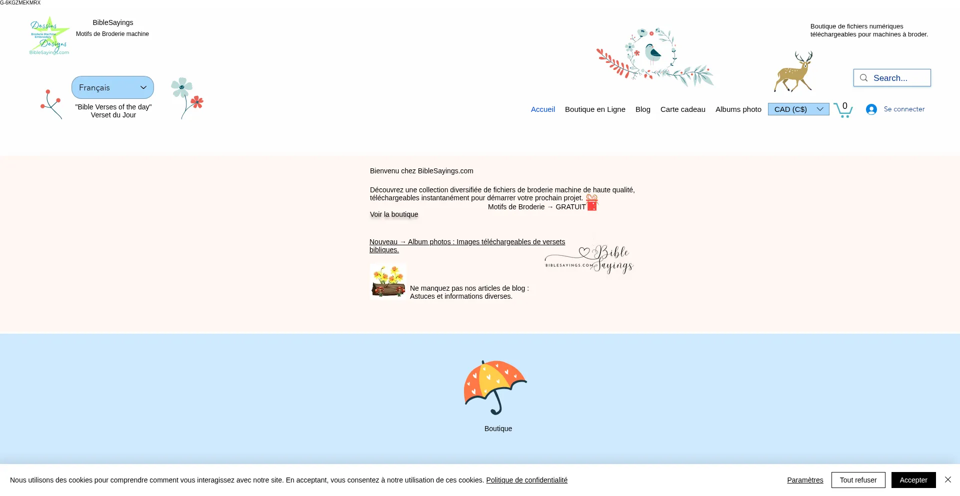 Website screenshot of Biblesayings.com