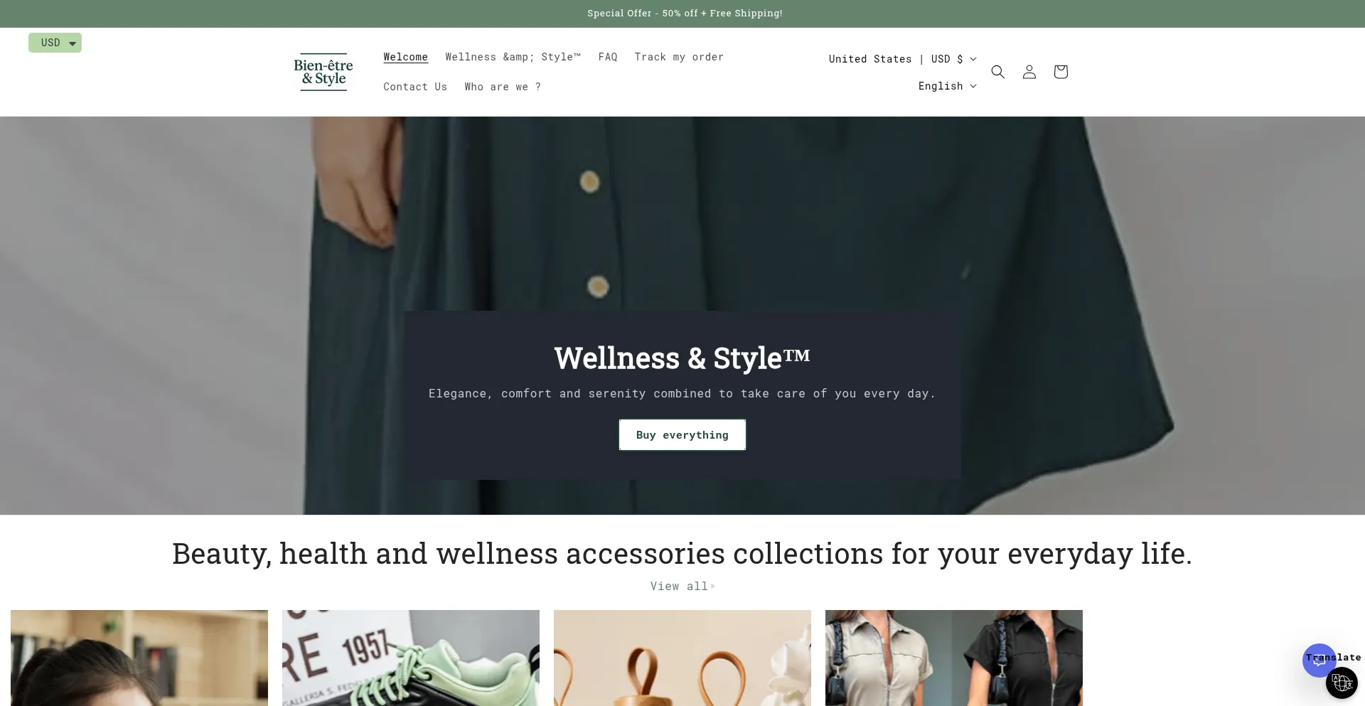 Website screenshot of Bienetreetstyle.com