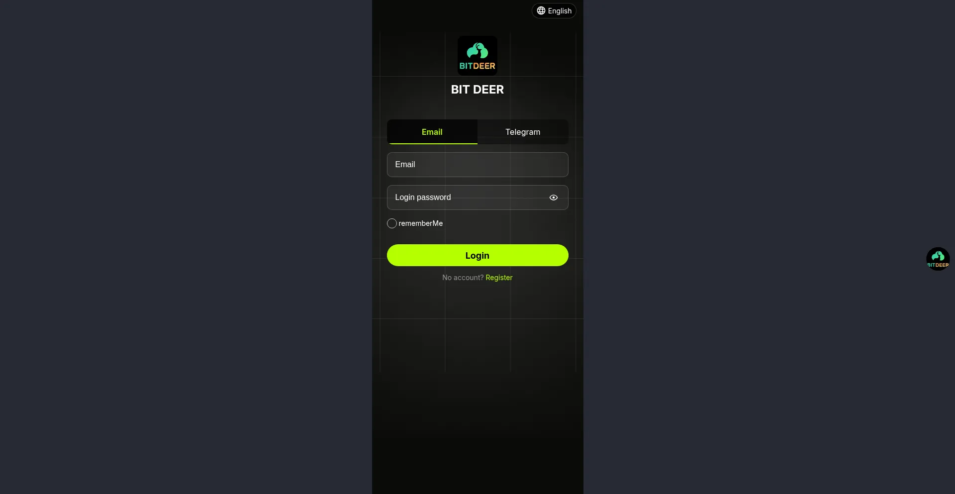 Website screenshot of Bietoken.com