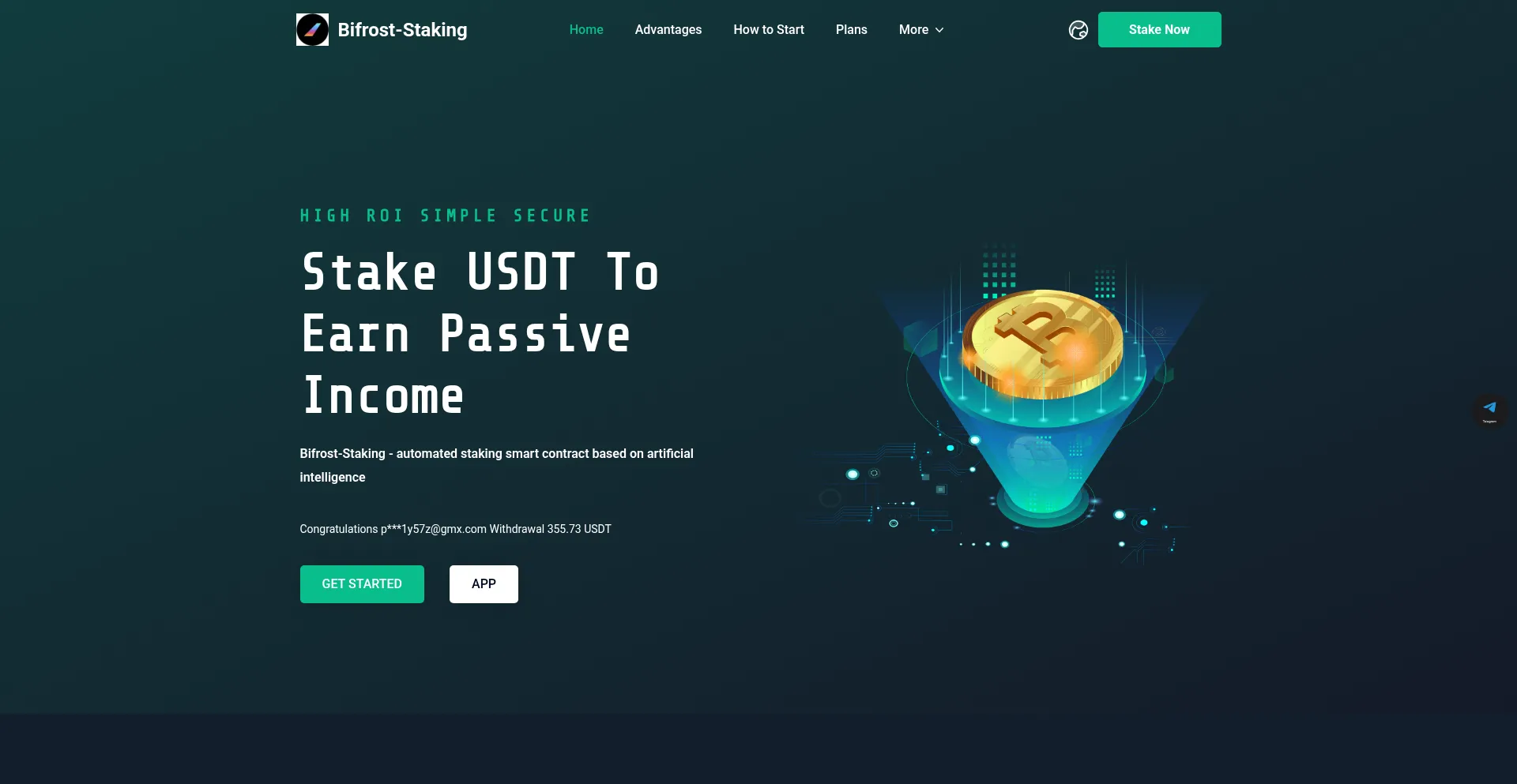 Website screenshot of Bifrost.sale