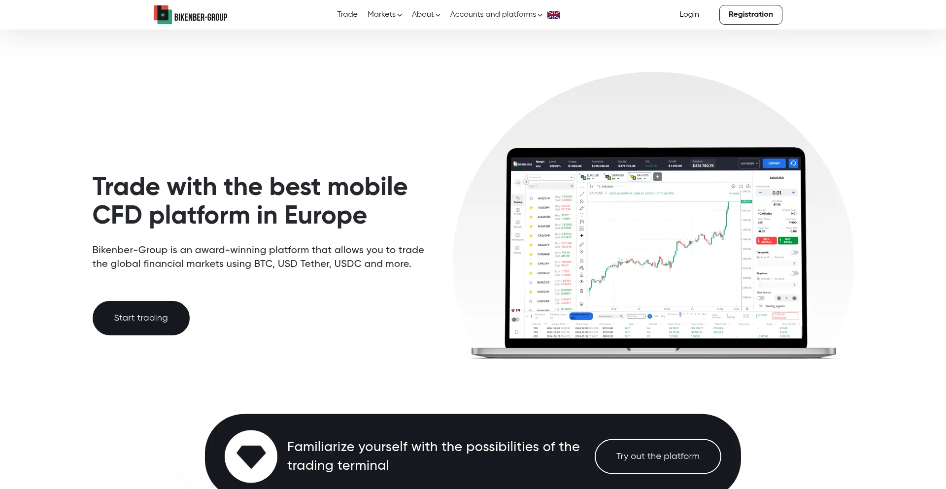 Website screenshot of Bikenber-group.com