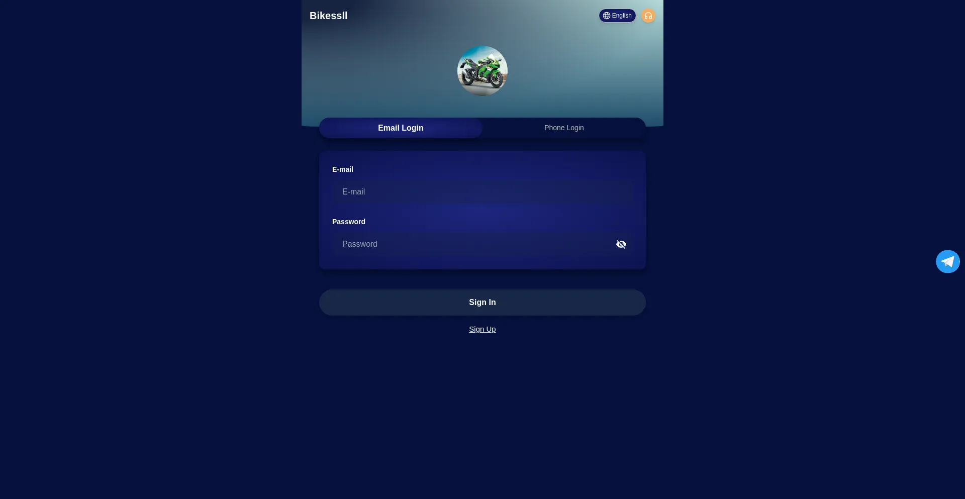 Website screenshot of Bikessll.cc