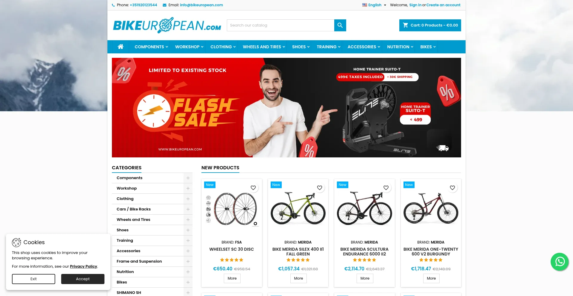 Website screenshot of Bikeuropean.com