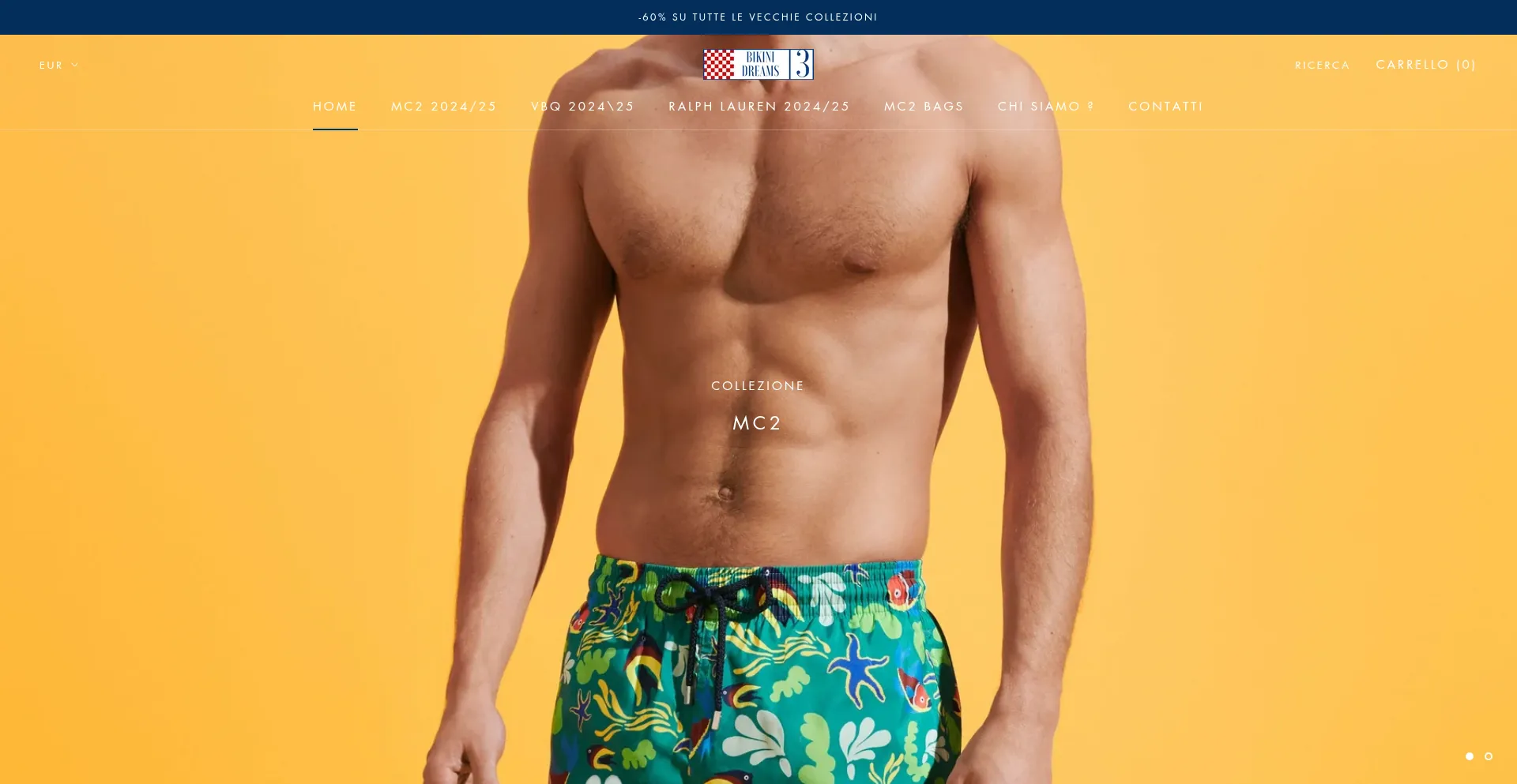 Website screenshot of Bikinidreams.store