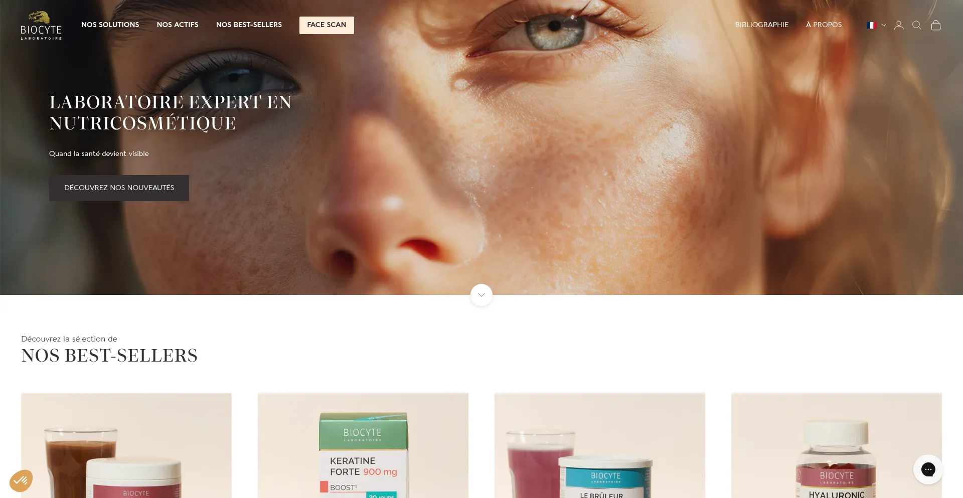 Website screenshot of Biocyte.com