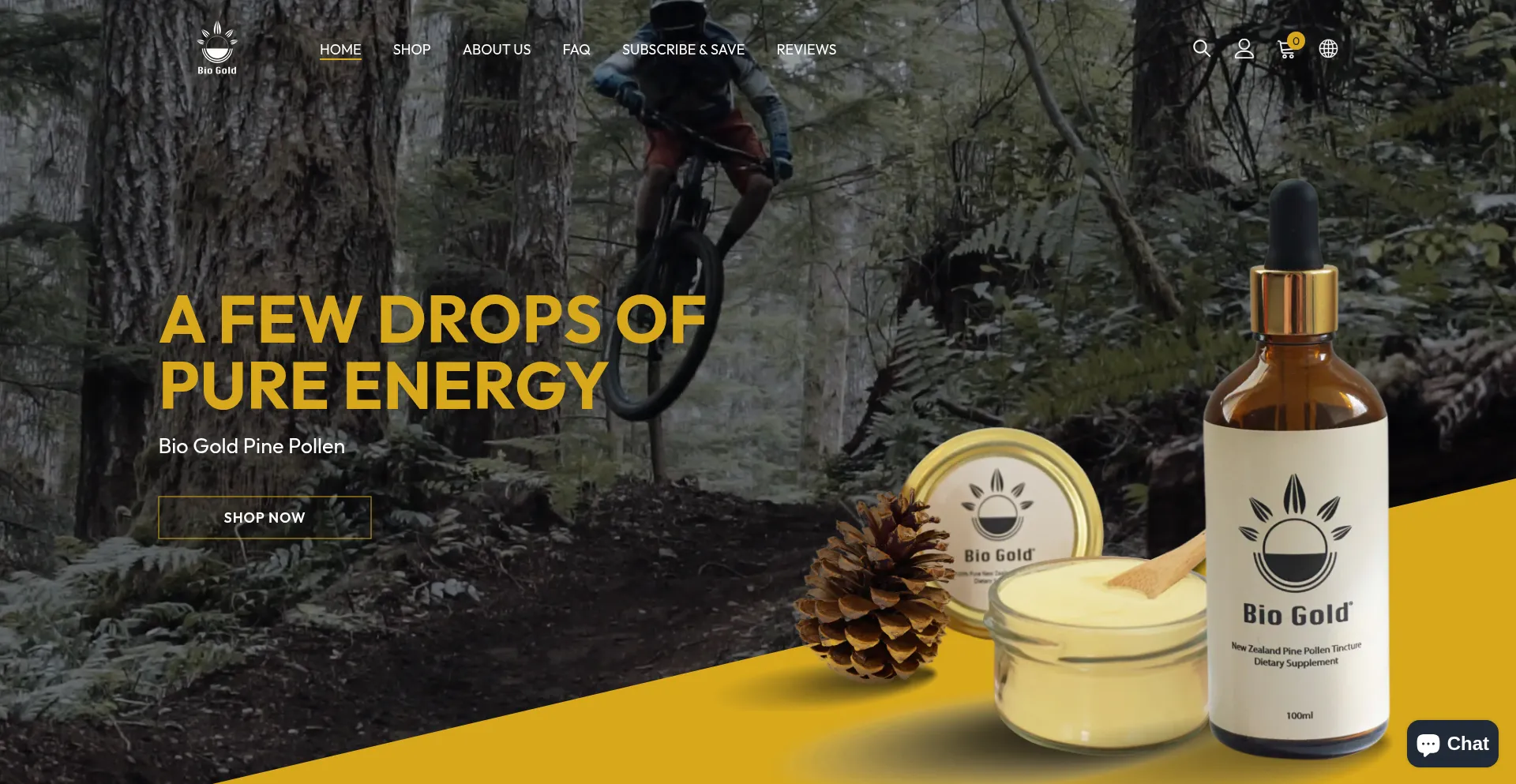 Website screenshot of Biogoldnz.com