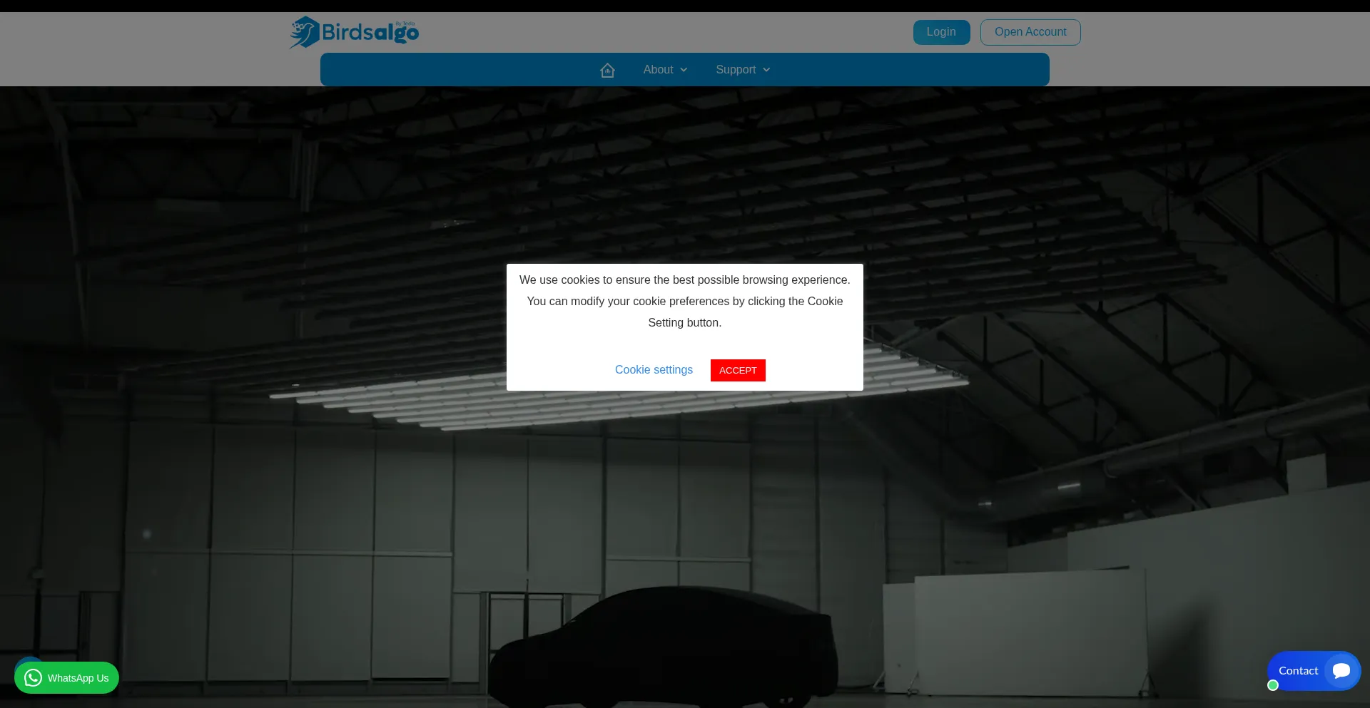 Website screenshot of Birdsalgo.com