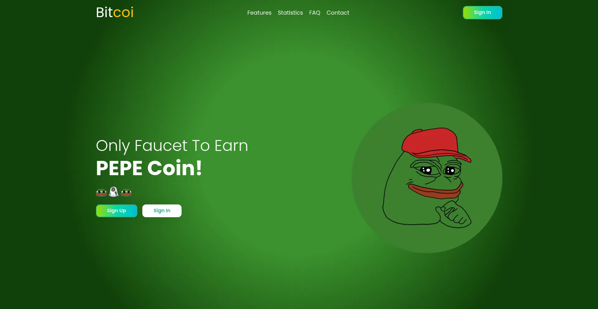 Website screenshot of Bitcoi.news