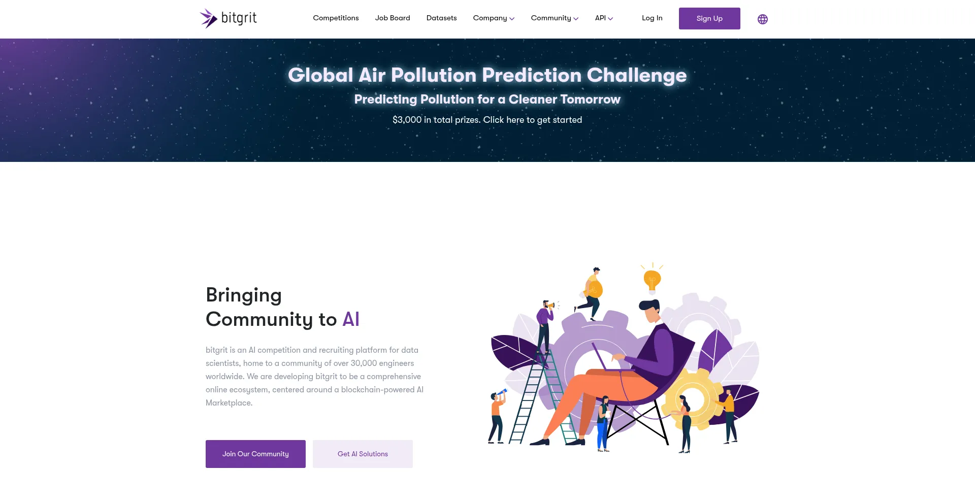 Website screenshot of Bitgrit.net