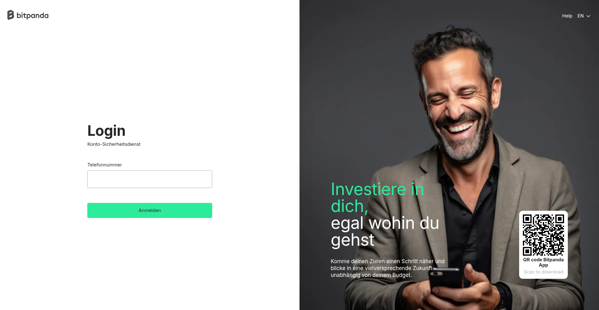 Website screenshot of Bitpanda.wiederherstellungsphrase.com