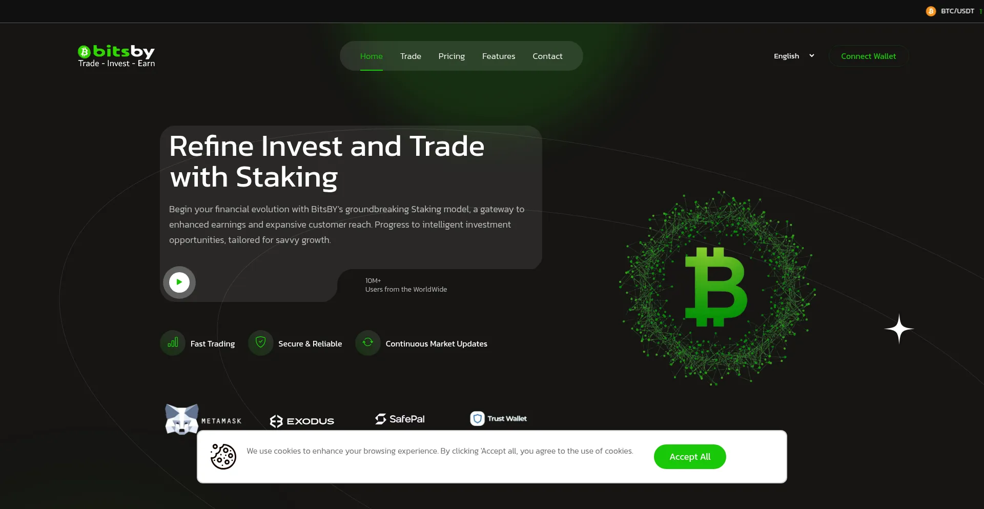 Website screenshot of Bitsby.pro