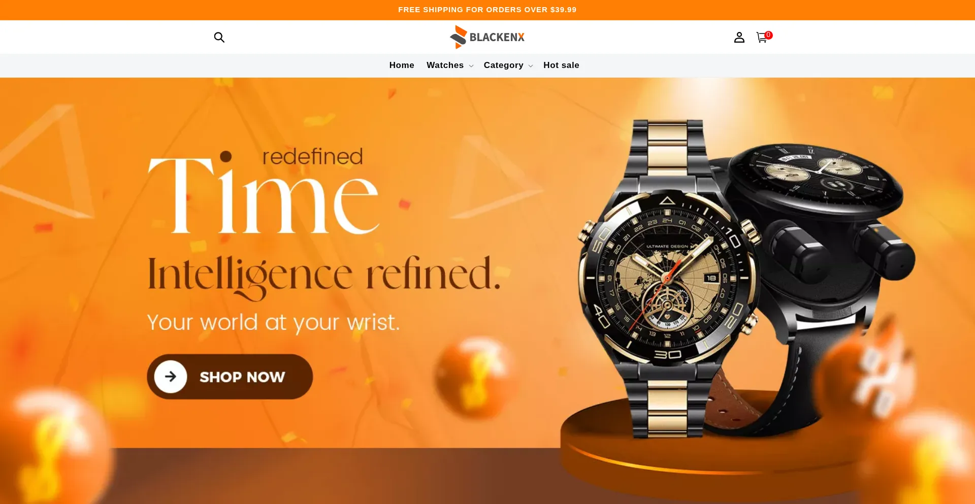 Website screenshot of Blackenx.com