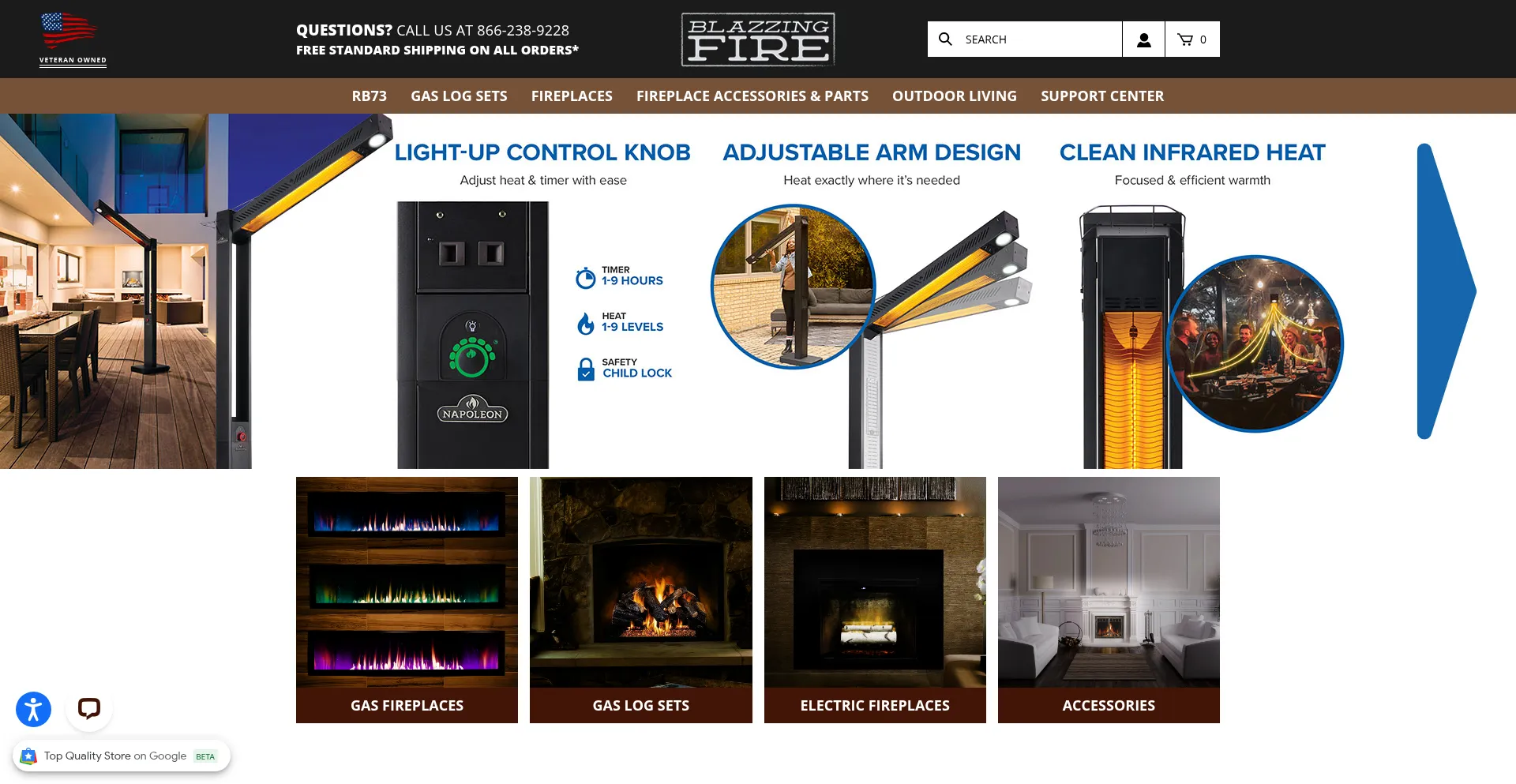 Website screenshot of Blazzingfire.com