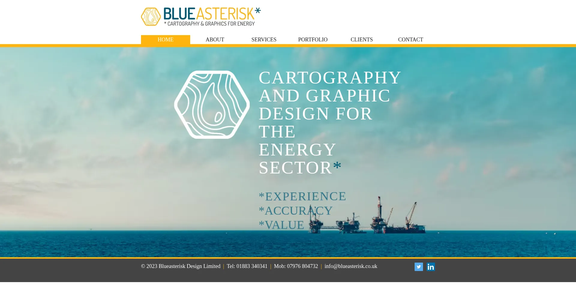 Website screenshot of Blueasterisk.design