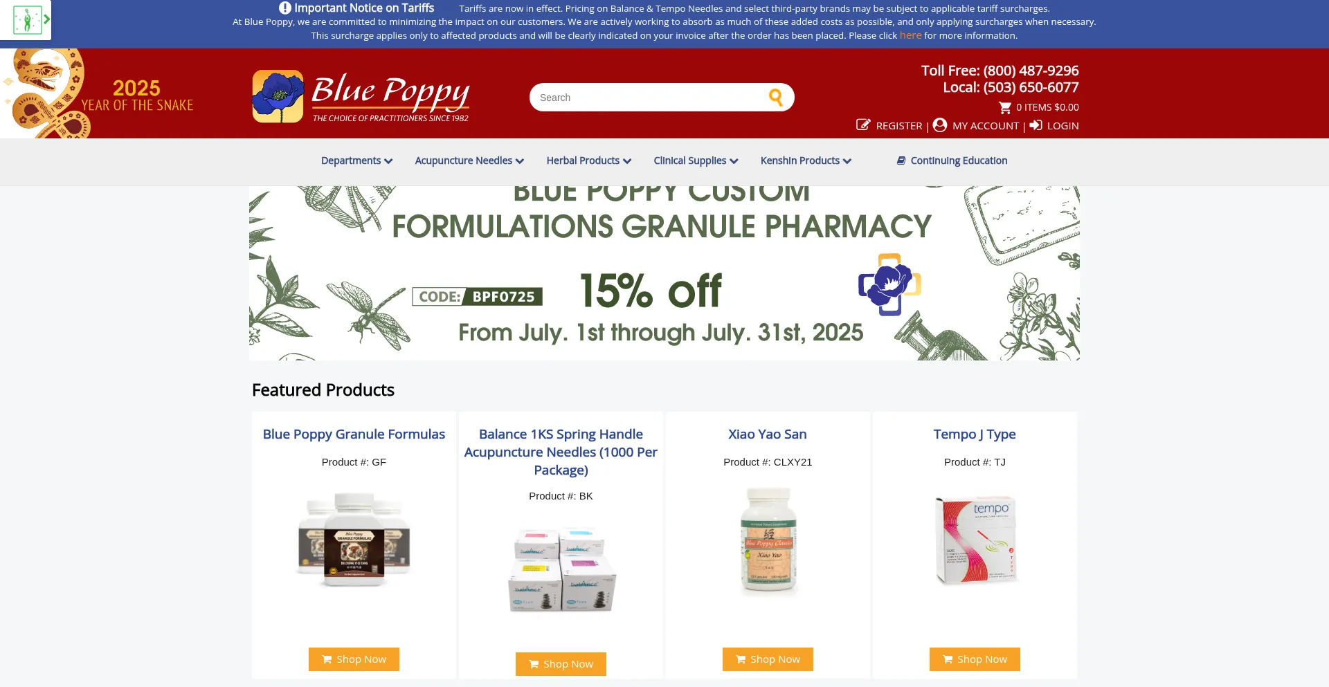 Website screenshot of Bluepoppy.com