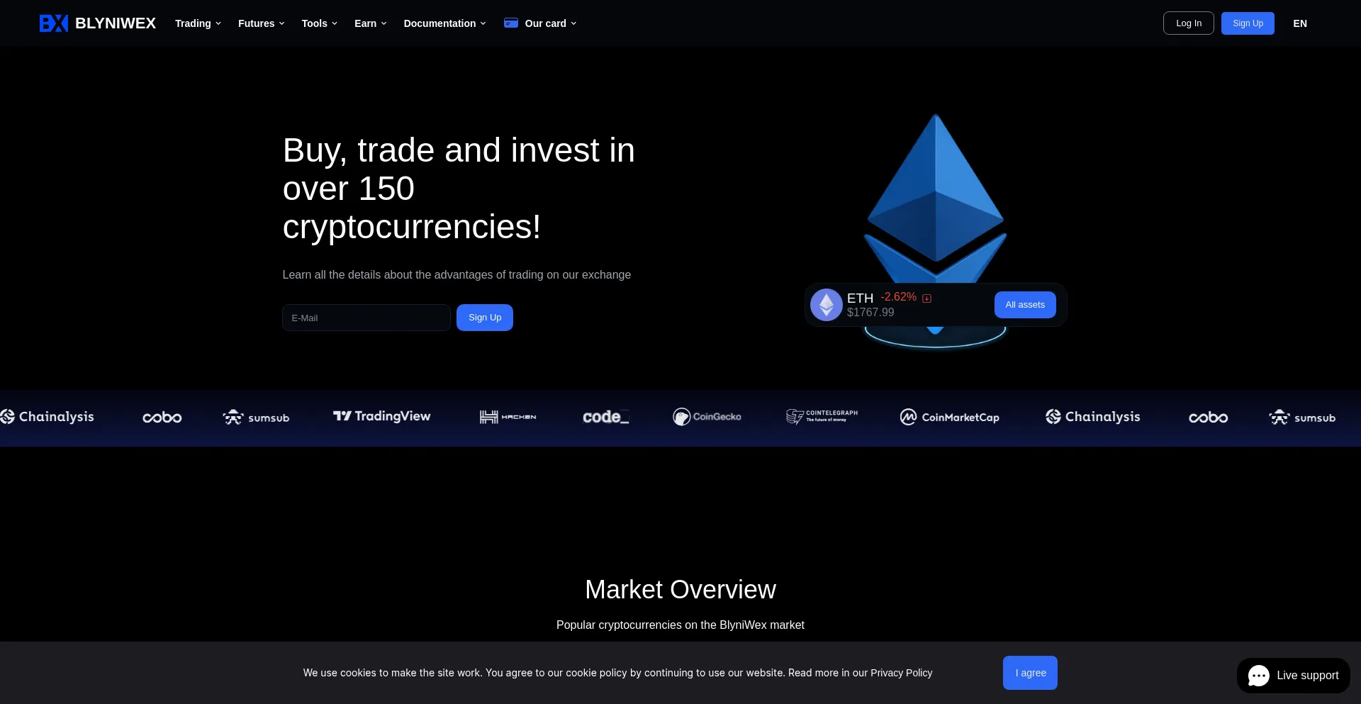 Website screenshot of Blyniwex.com