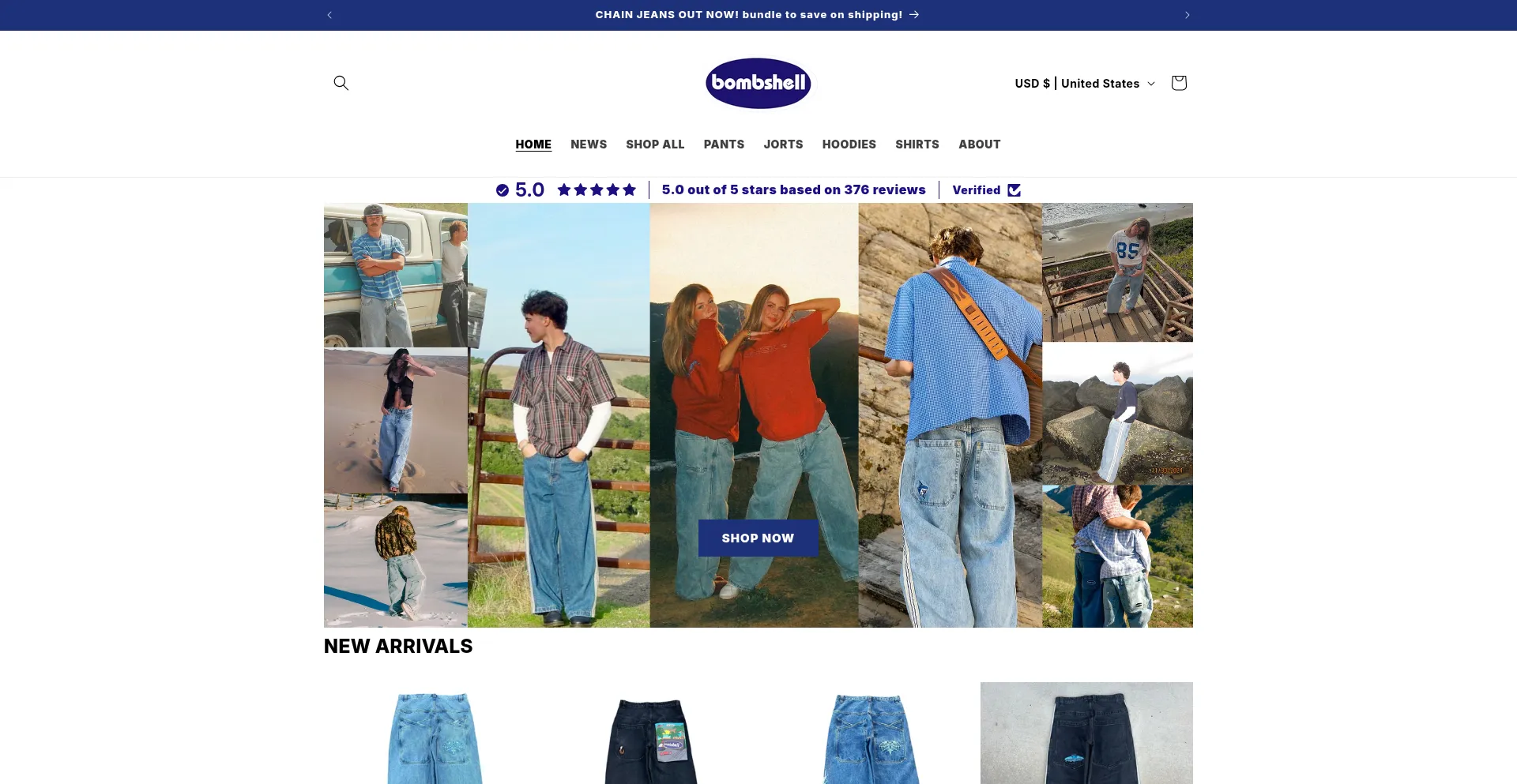Bombshelljeans.com Screenshot