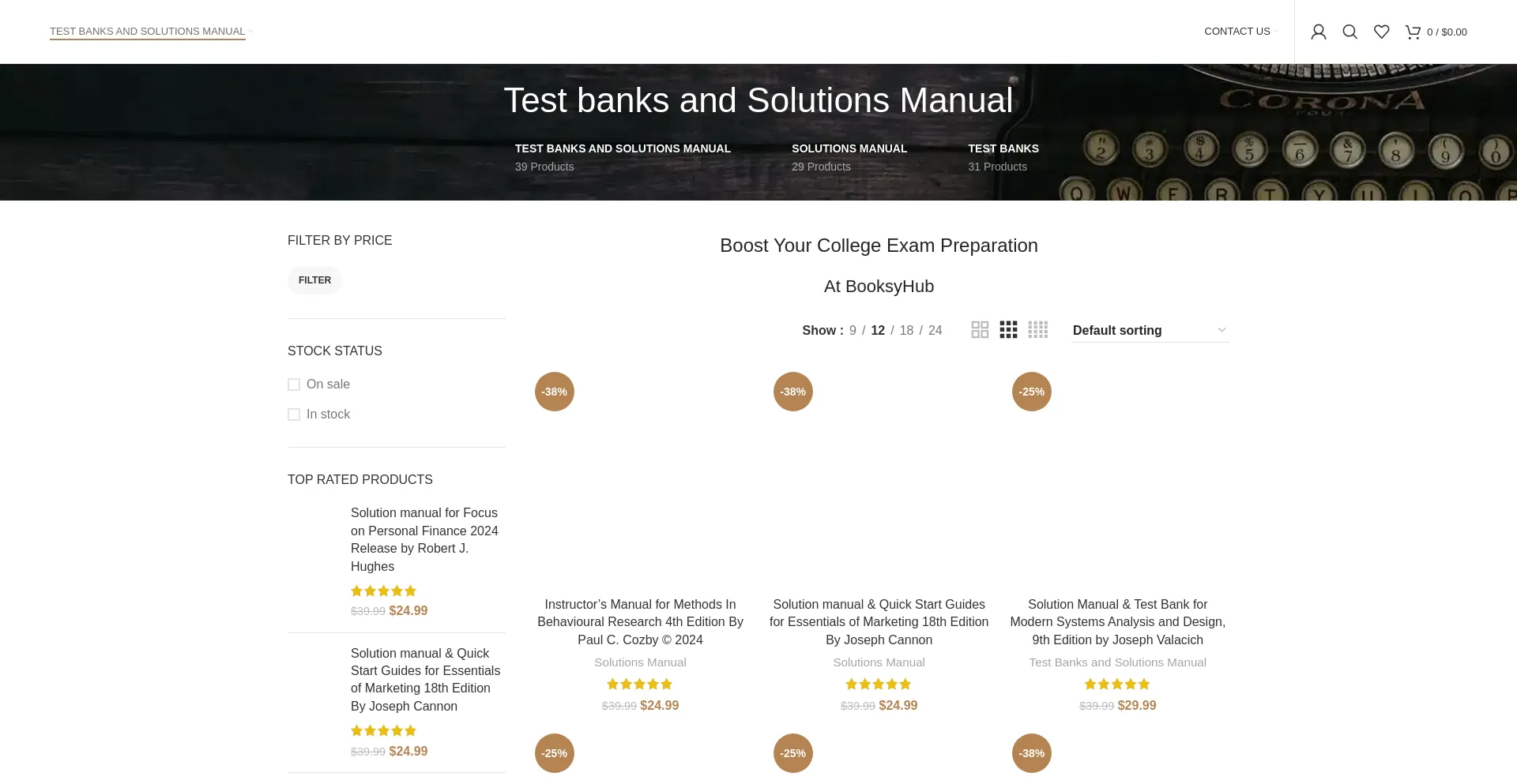 Website screenshot of Booksyhub.com