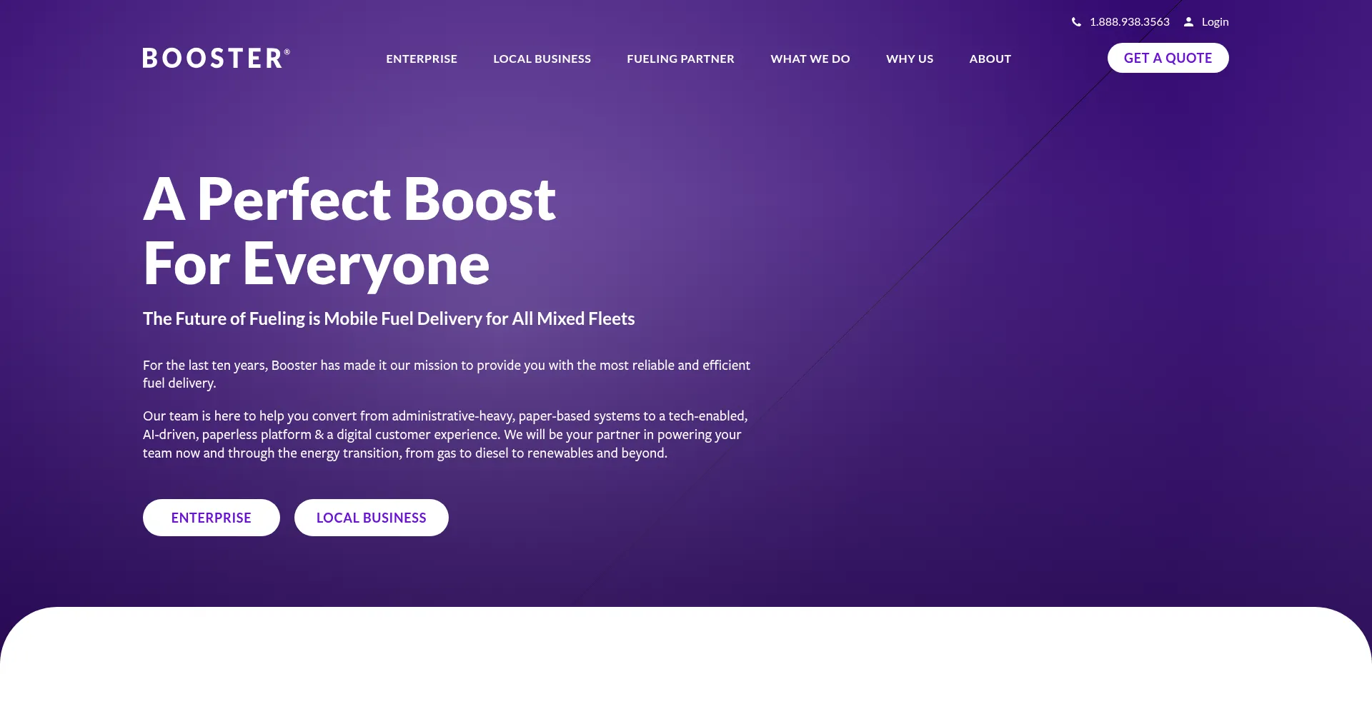 Website screenshot of Boosterusa.com