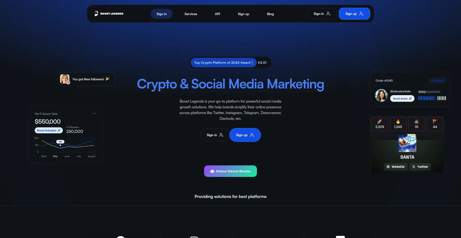 Boostlegends.com Screenshot