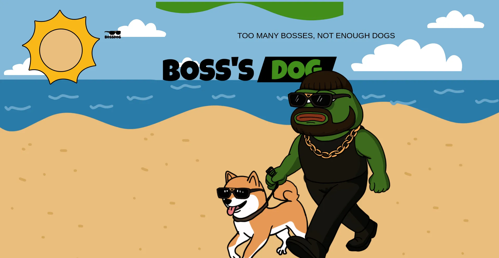 Website screenshot of Bossdogeth.vip