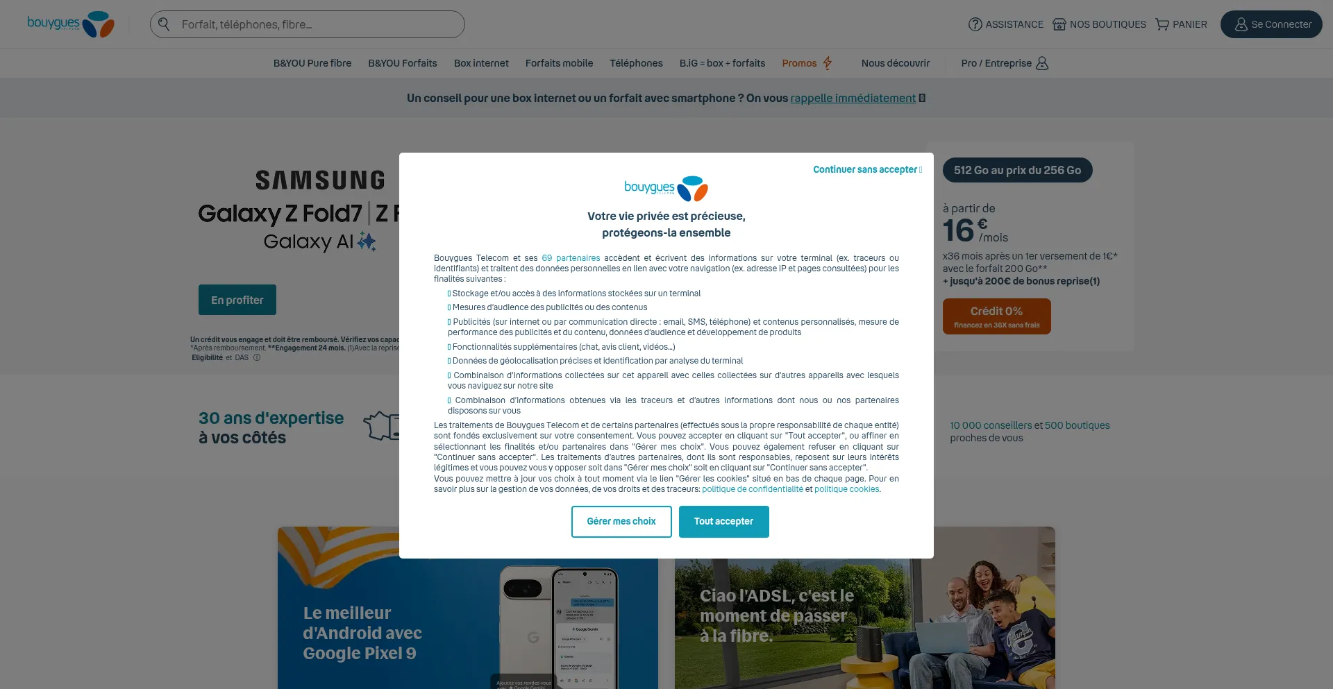 Bouyguestelecom.fr Screenshot