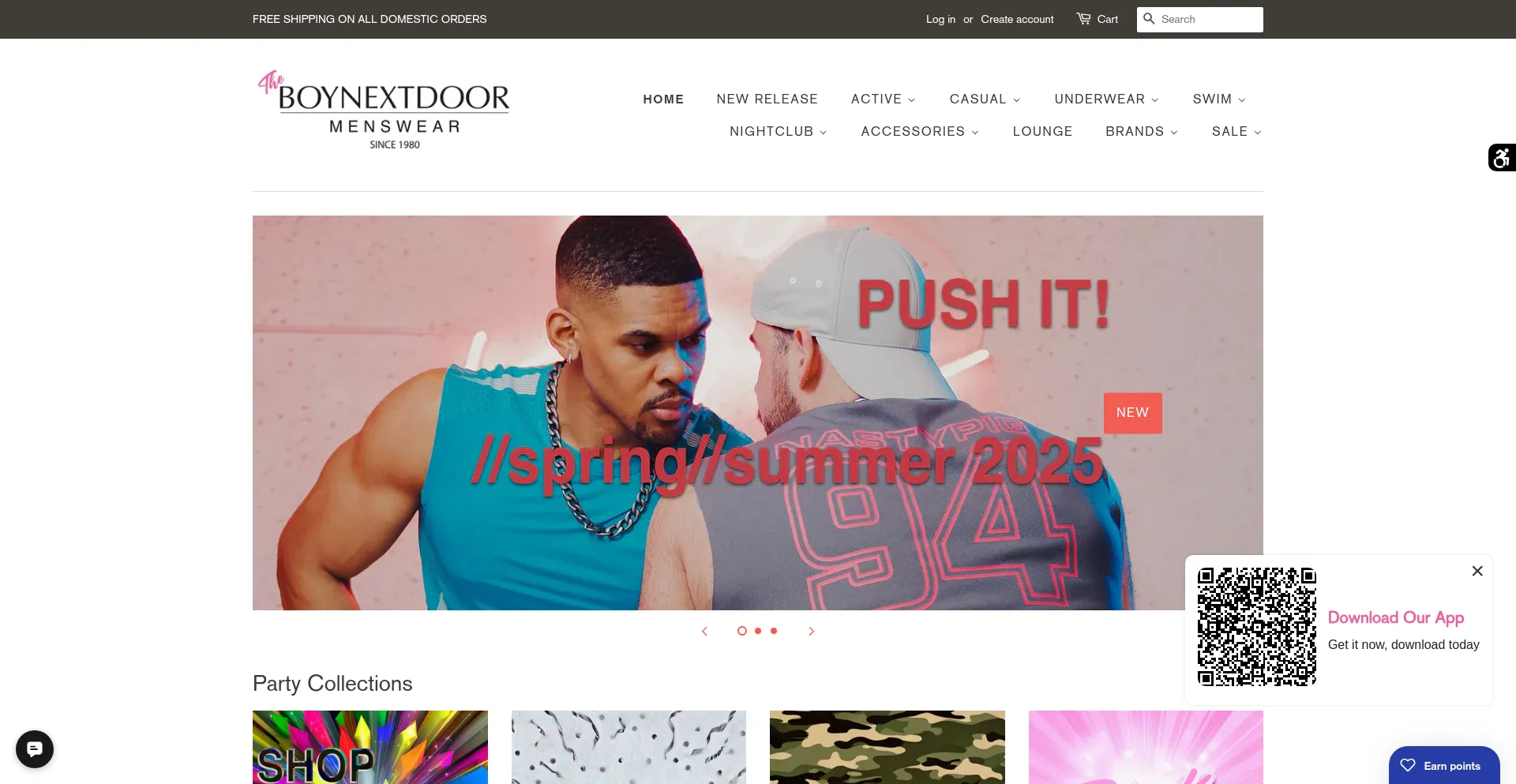 Website screenshot of Boynextdoormenswear.com