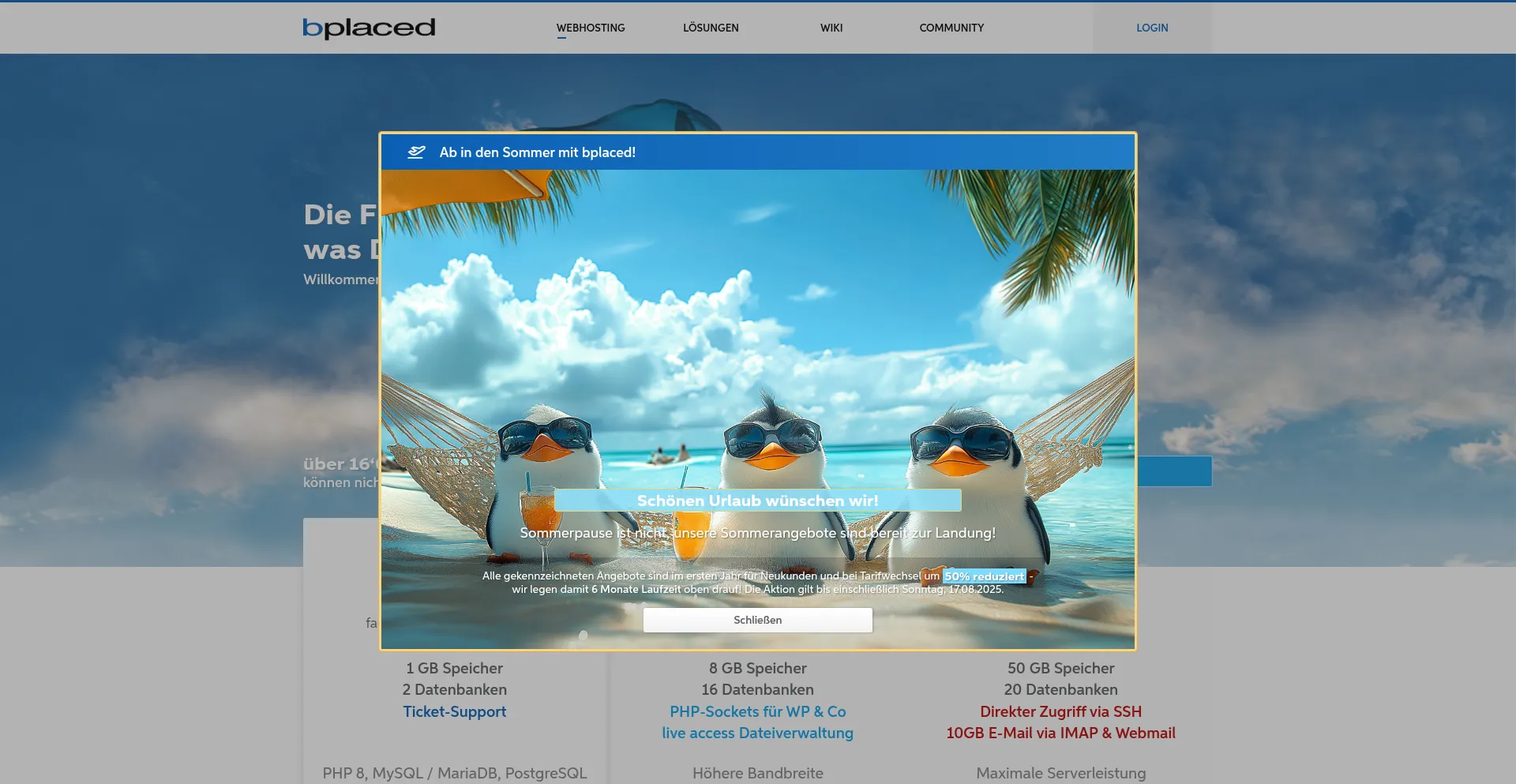 Website screenshot of Bplaced.net