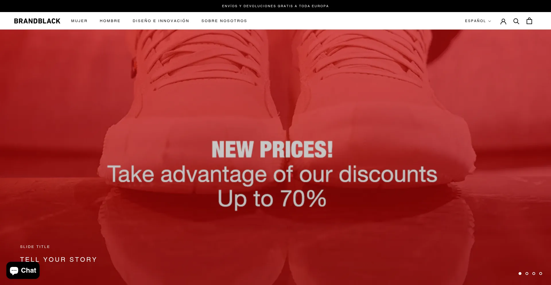 Website screenshot of Brandblackeurope.com