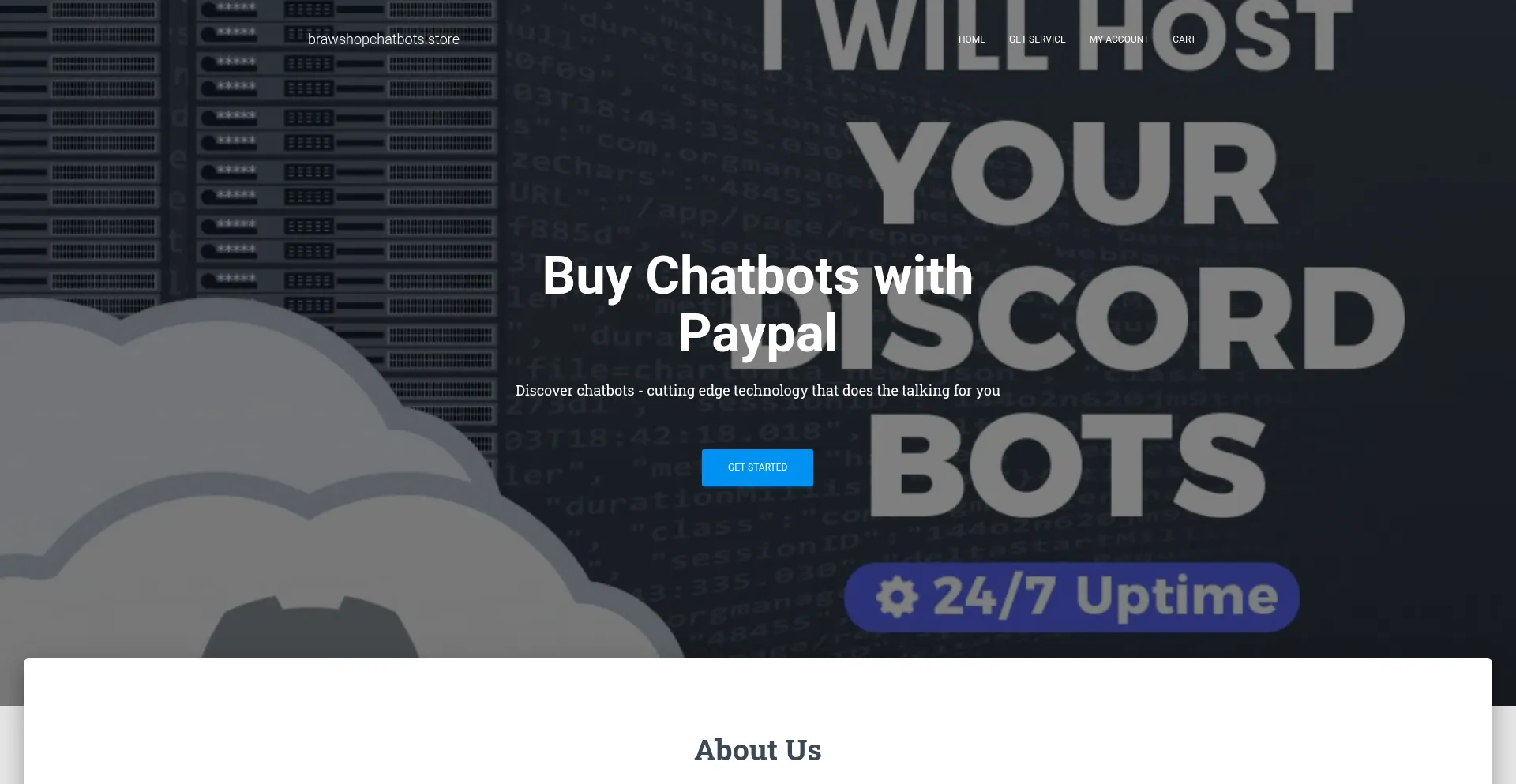 Website screenshot of Brawshopchatbots.store