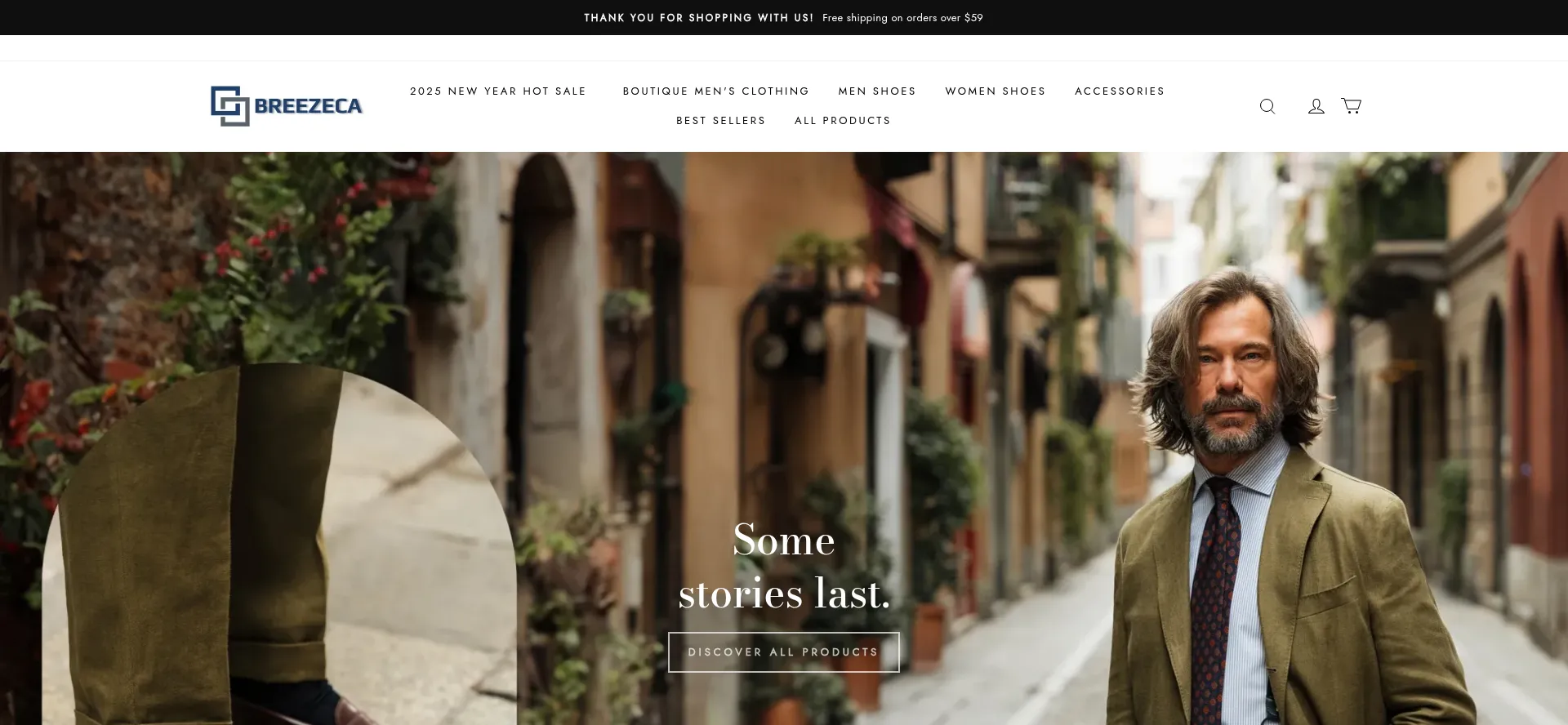 Website screenshot of Breezeca.com