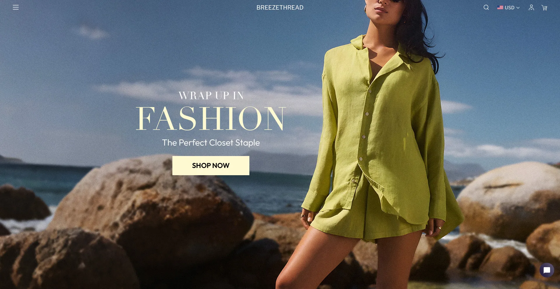Website screenshot of Breezethread.com