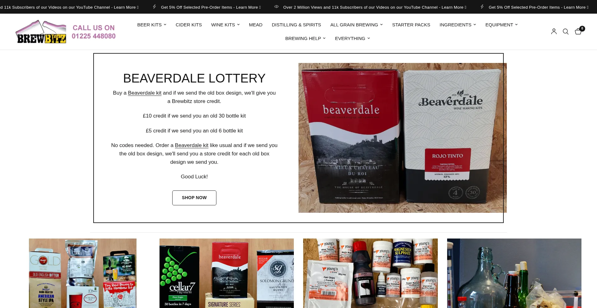 Website screenshot of Brewbitz.com