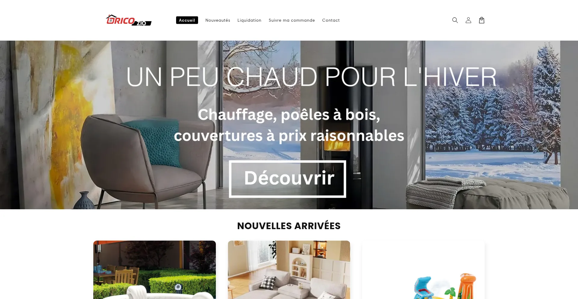 Website screenshot of Bricozio-fr.com