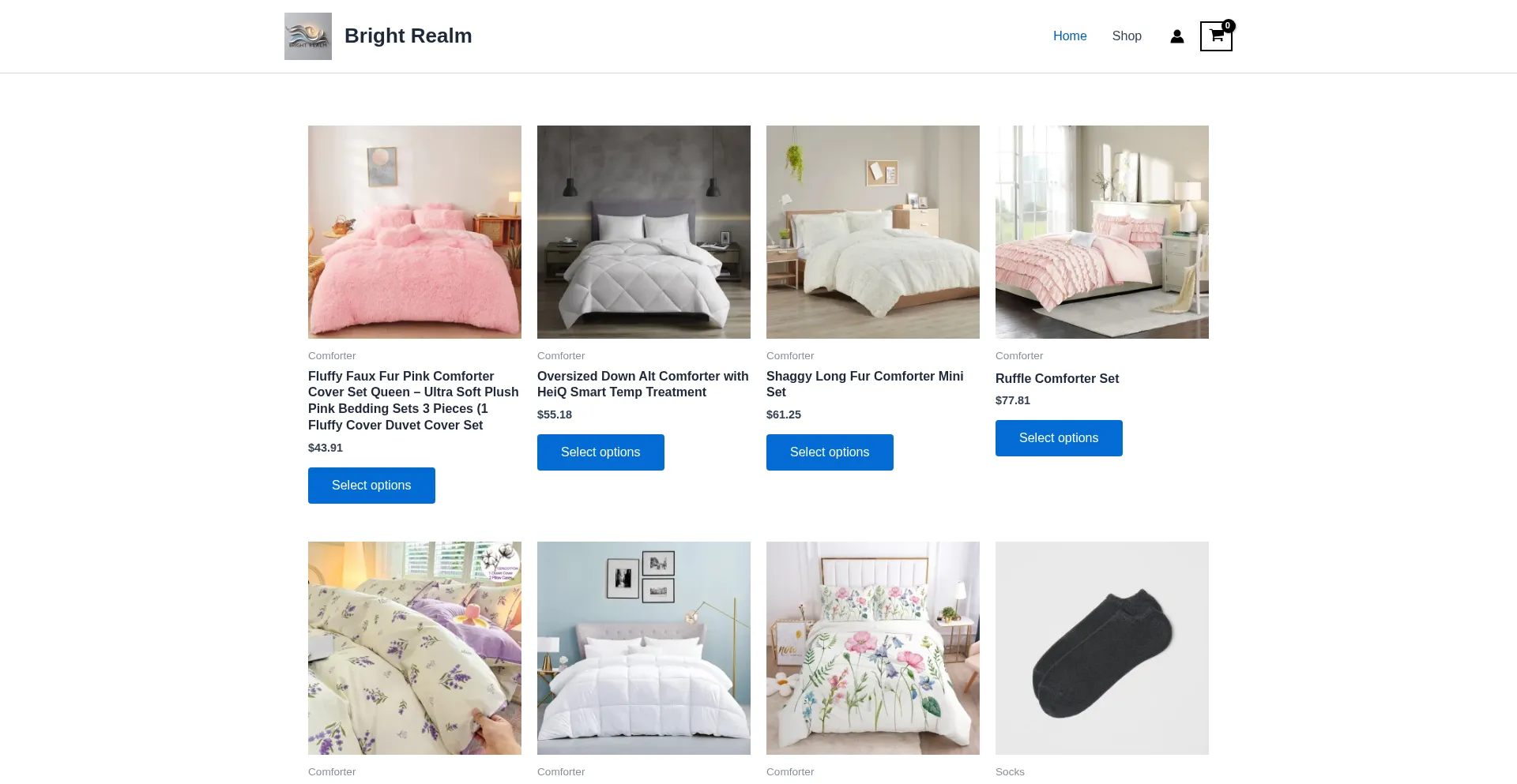 Website screenshot of Brightrealm.shop