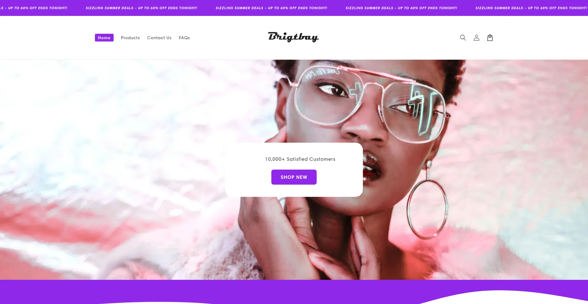 Website screenshot of Brigtbay.com