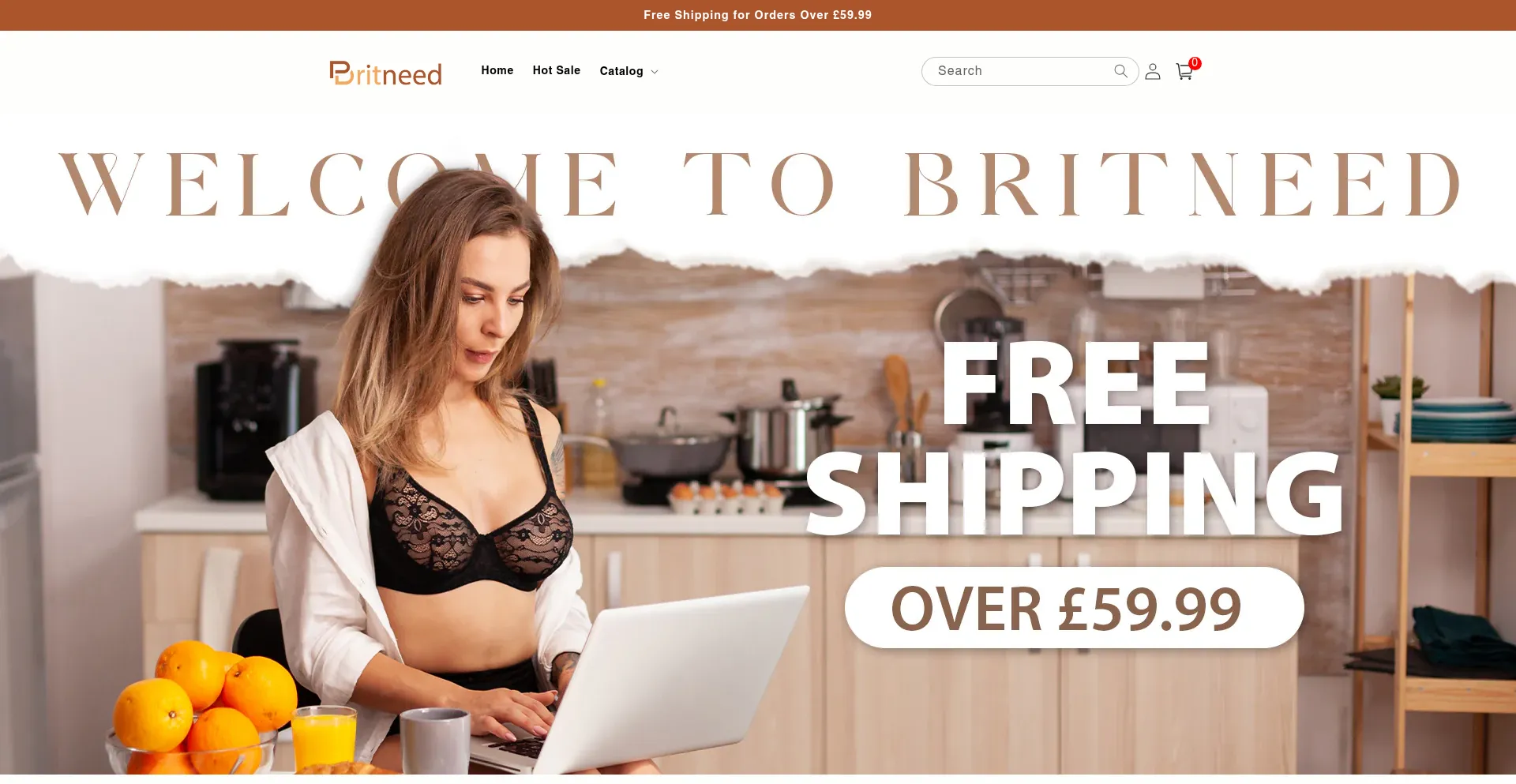 Website screenshot of Britneed.com