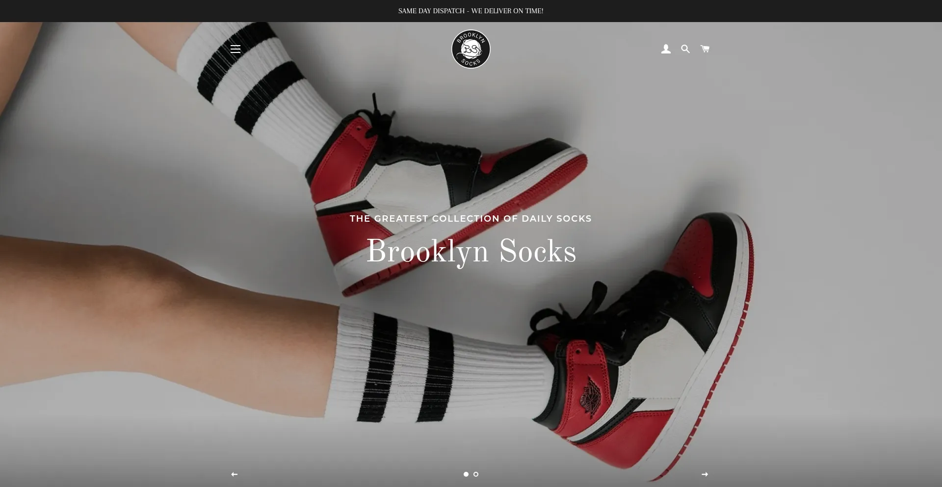 Website screenshot of Brooklynsocks.com