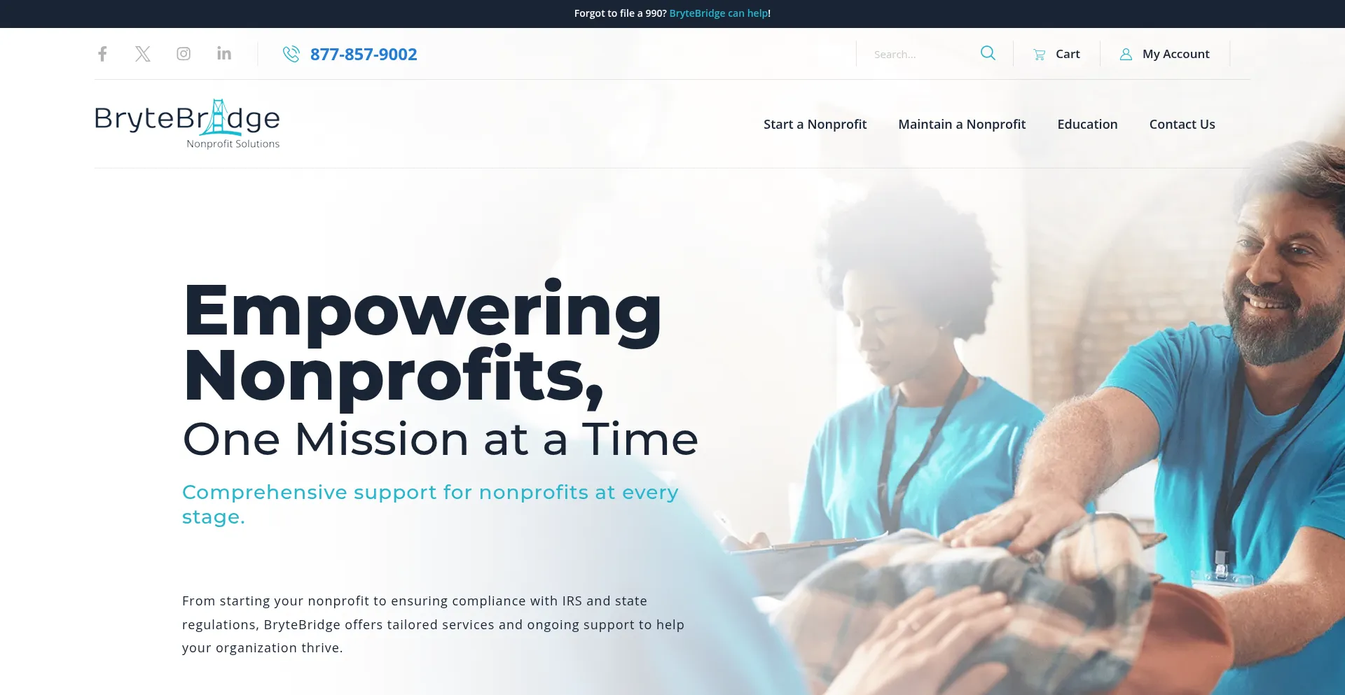Website screenshot of Brytebridge.com