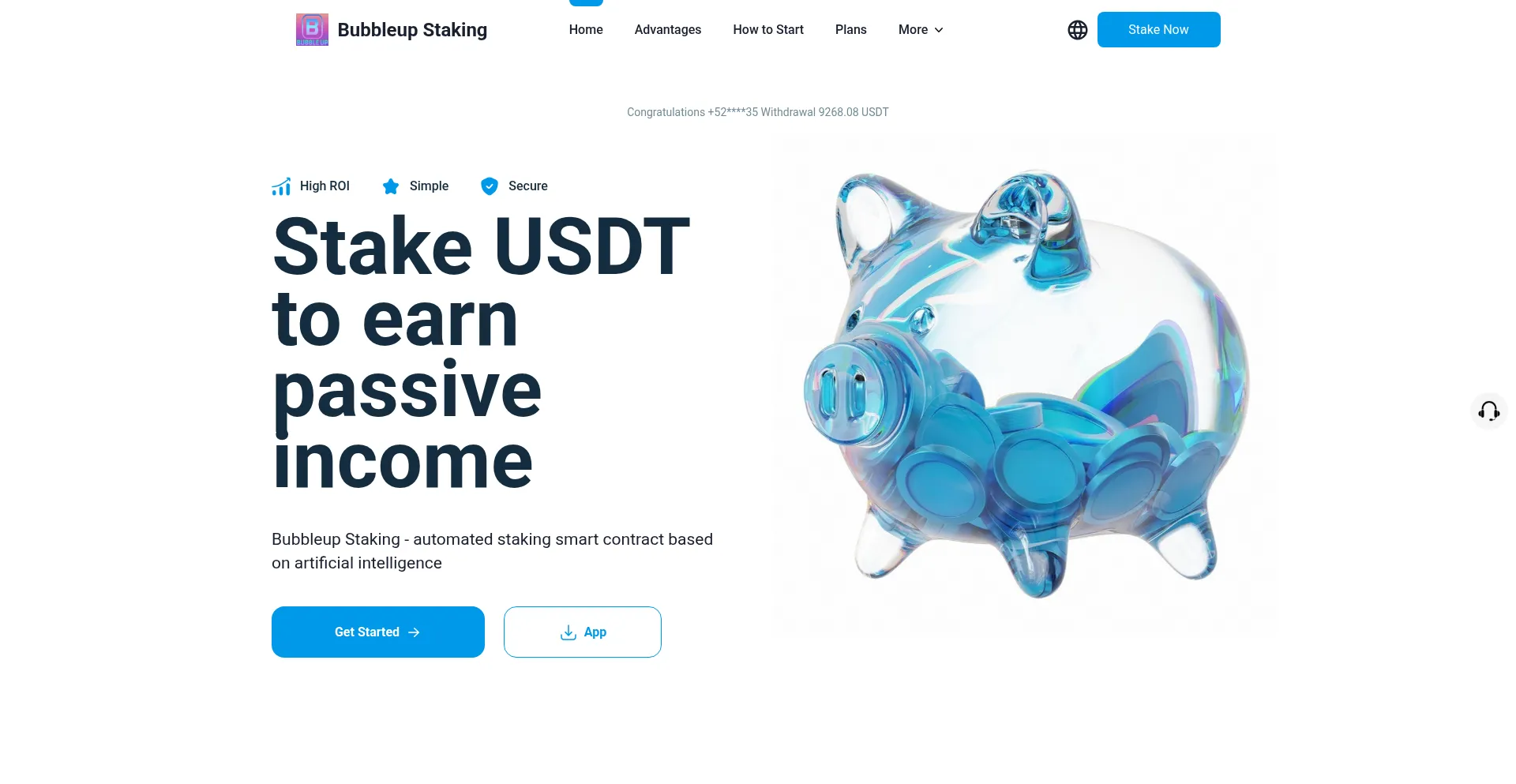Website screenshot of Bubbleup1.vip
