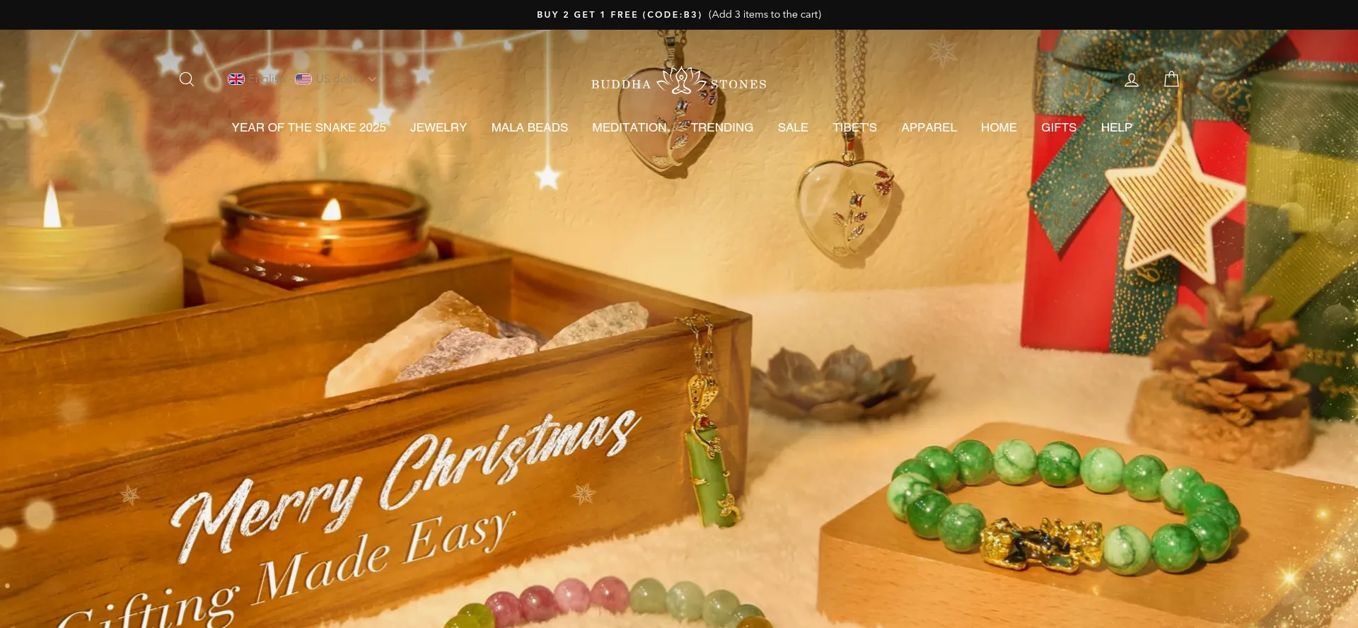 Website screenshot of Buddhastoneshop.com