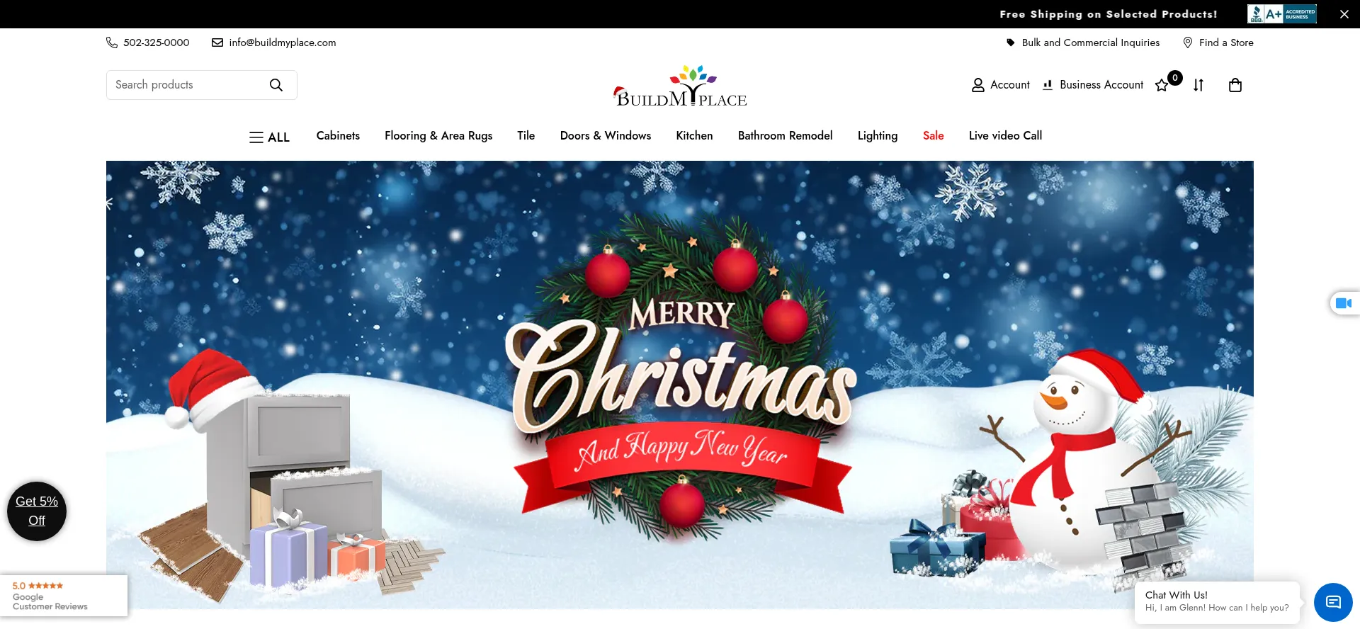 Website screenshot of Buildmyplace.com