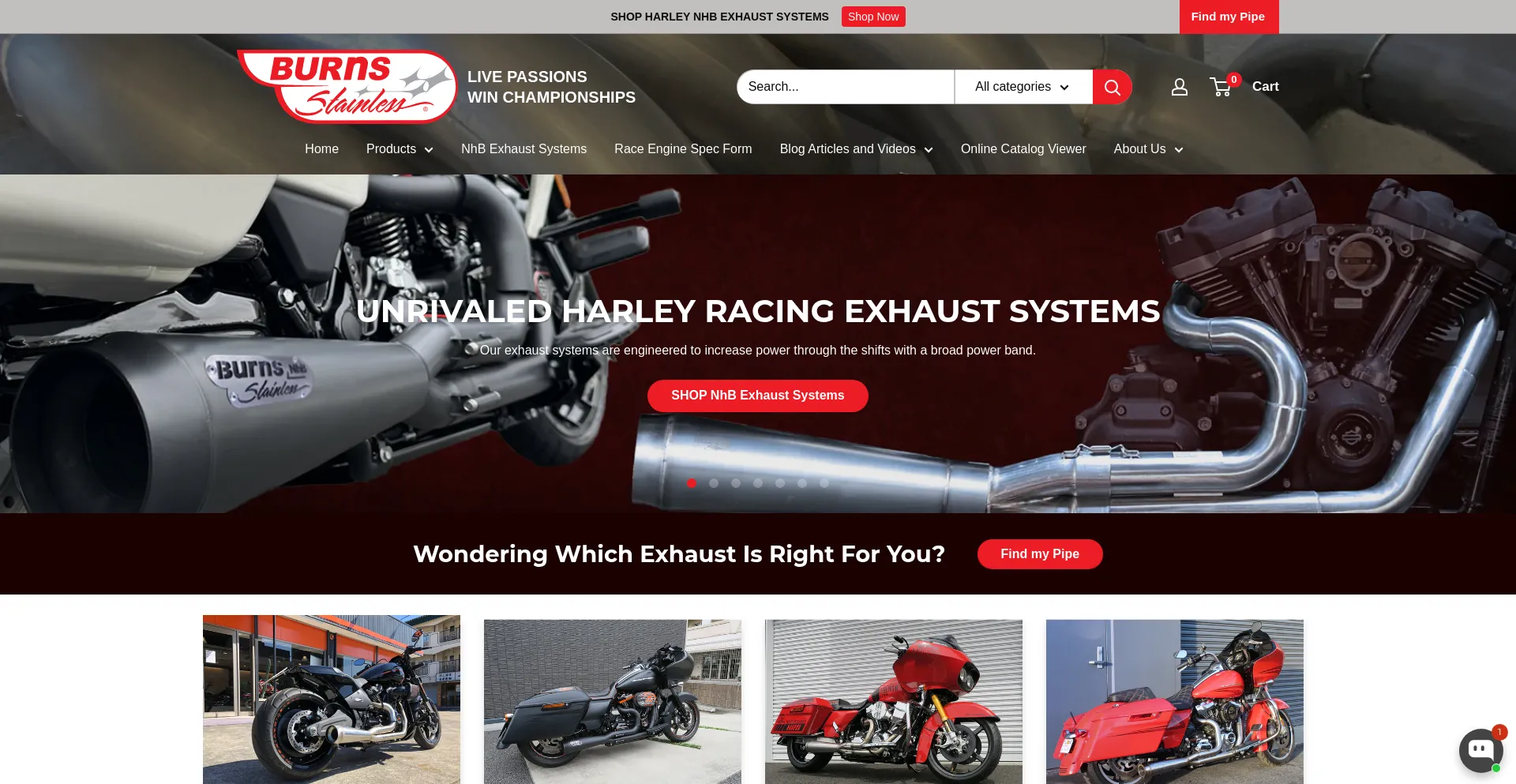 Website screenshot of Burnsstainless.com