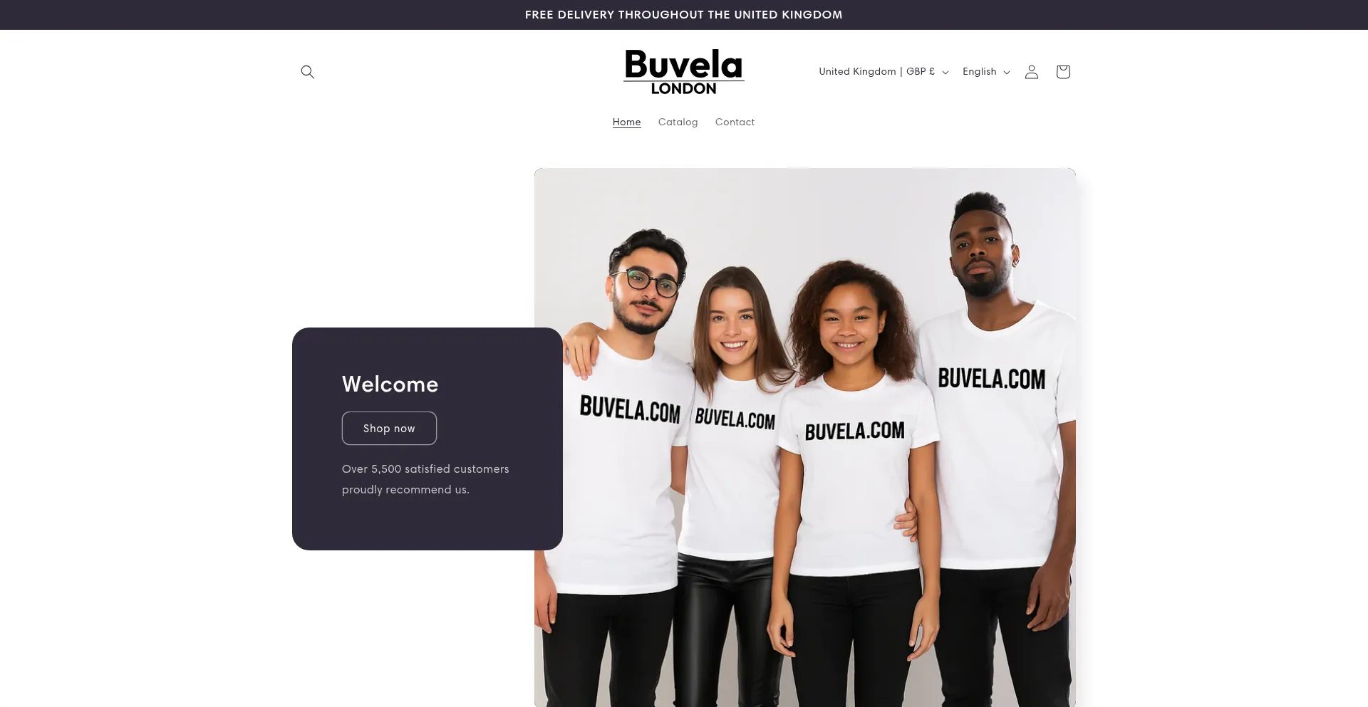Website screenshot of Buvela.com