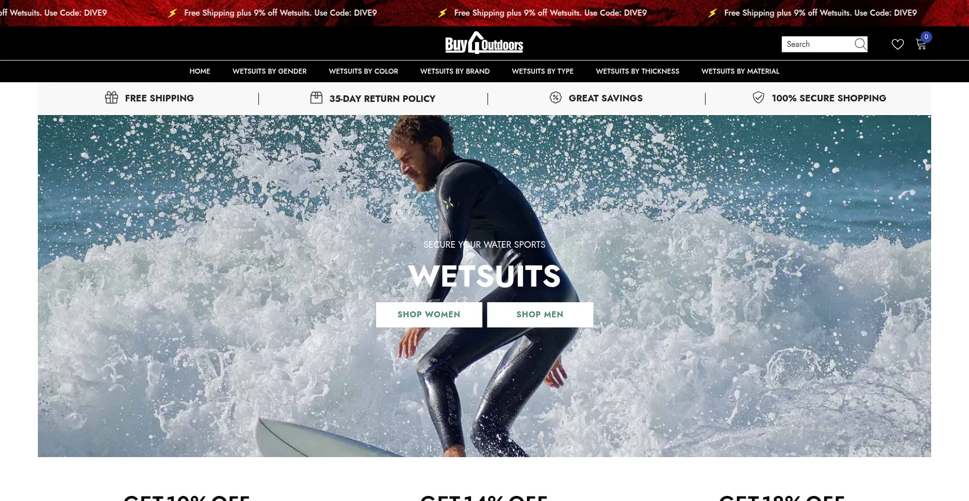 Website screenshot of Buy4outdoors.com