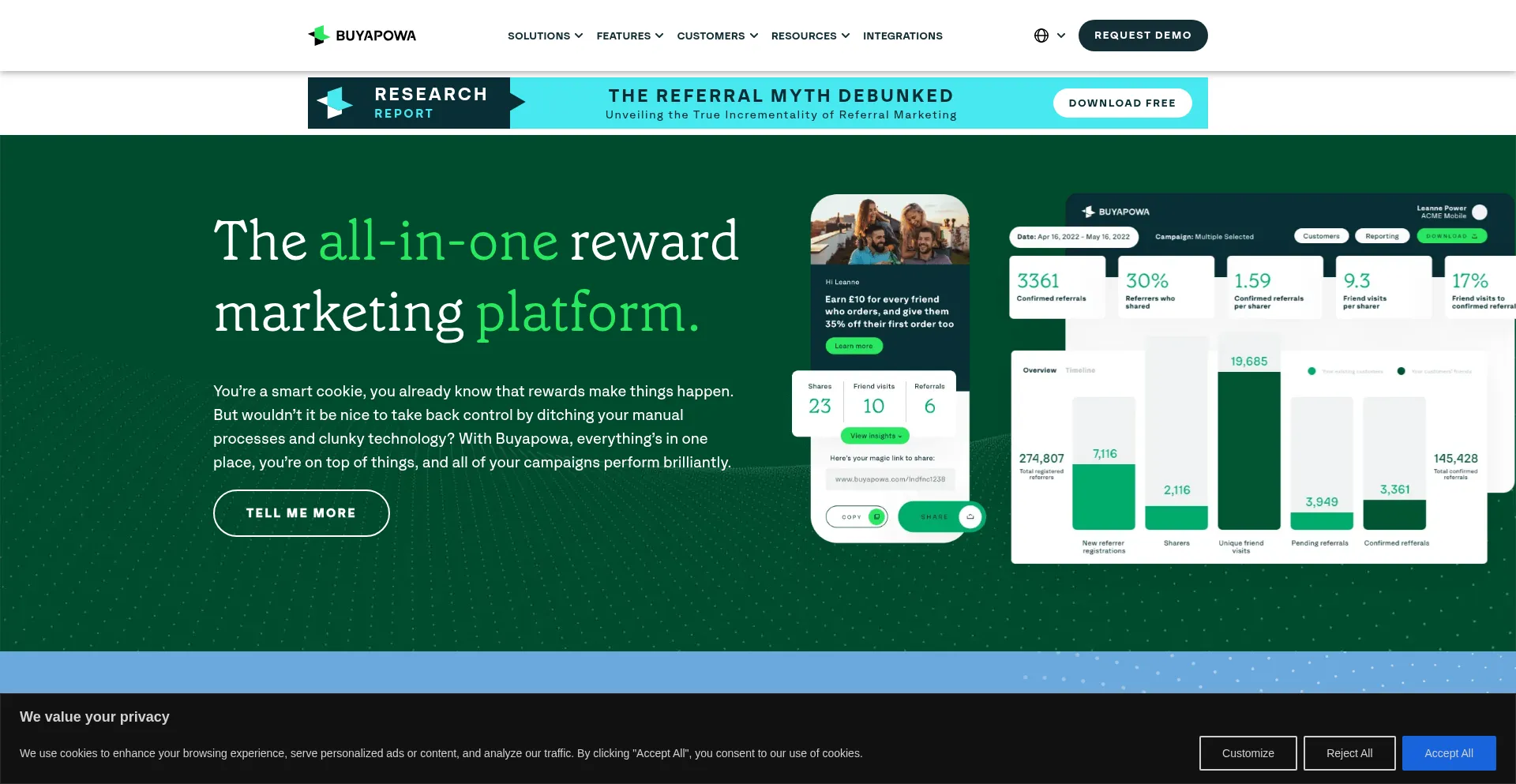 Website screenshot of Buyapowa.com